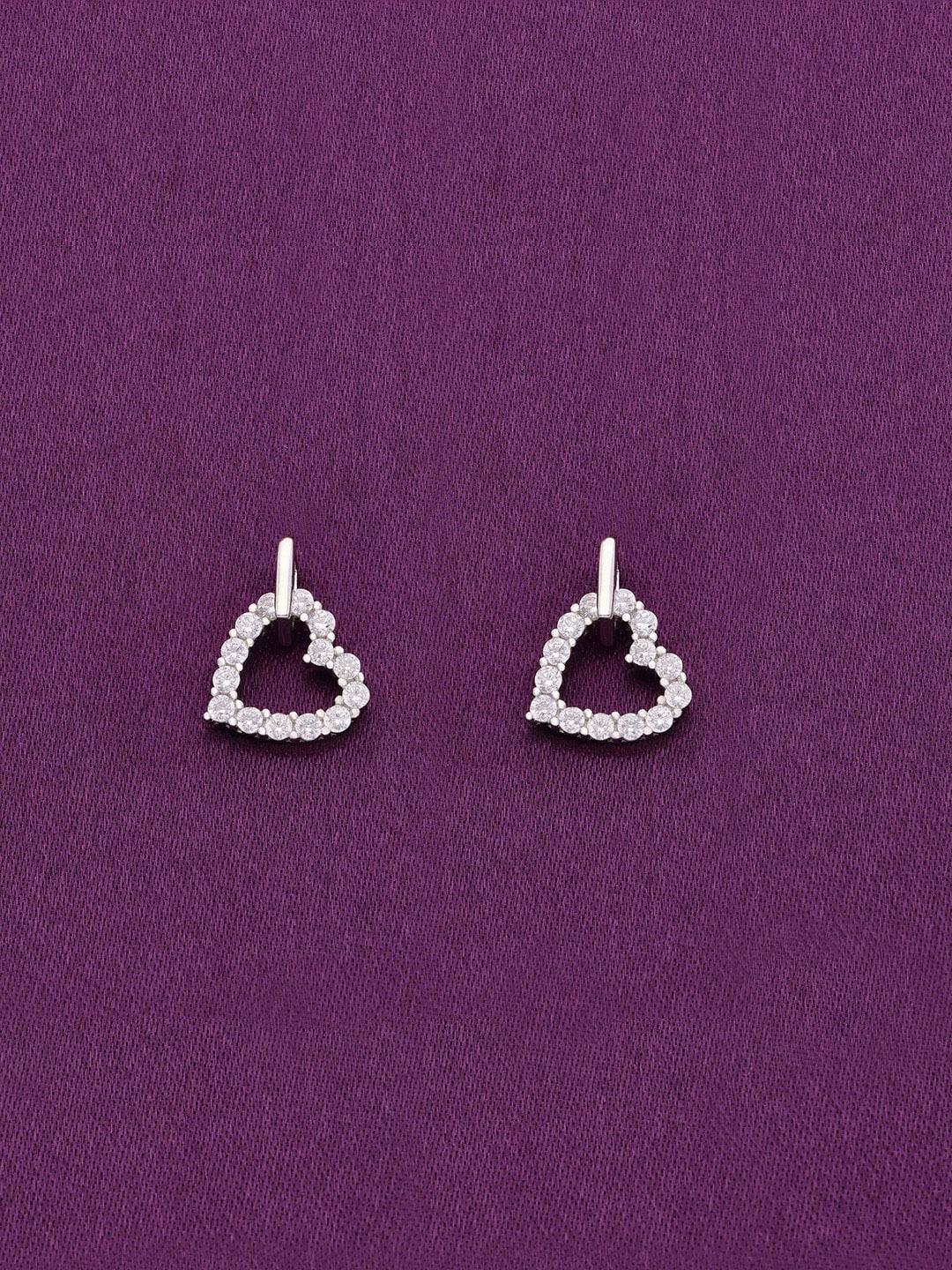 

KAI JEWEL Cubic Zirconia Rhodium Plated Sterling Silver Studs Earrings