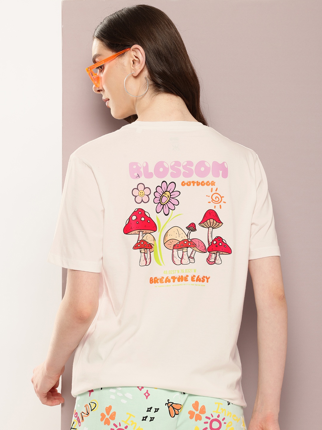 

Kook N Keech Back Printed Pure Cotton T-shirt, Off white