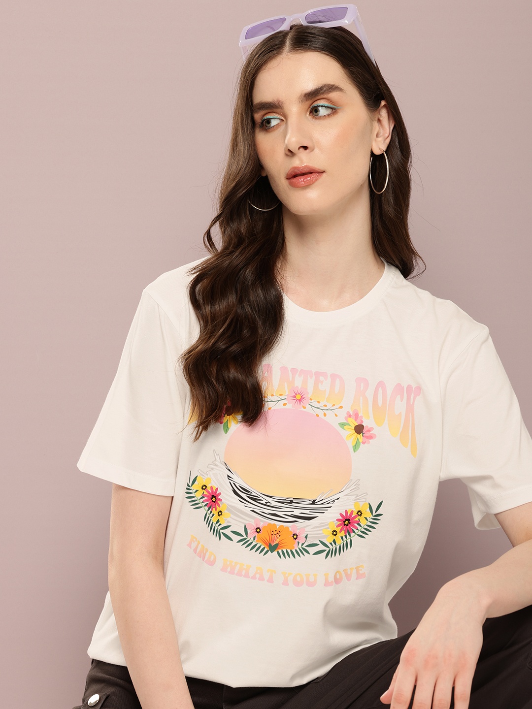 

Kook N Keech Printed Pure Cotton T-shirt, Off white