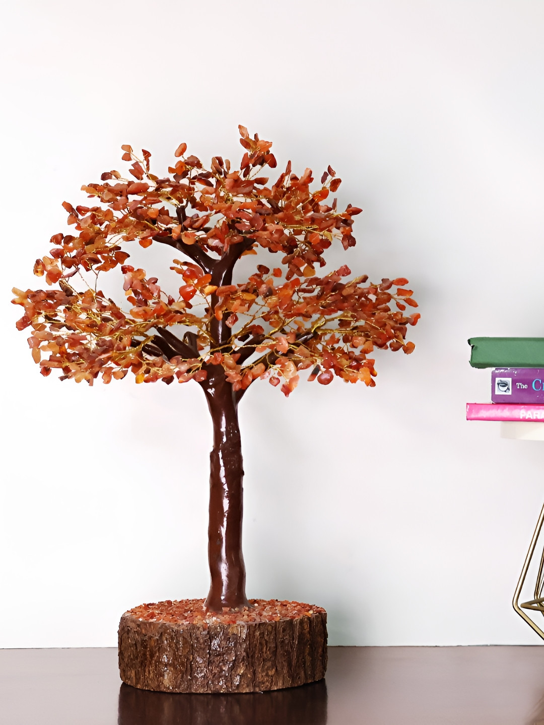 

Shubhanjali Big Carnelian Crystal Stone Tree Showpiece, Orange