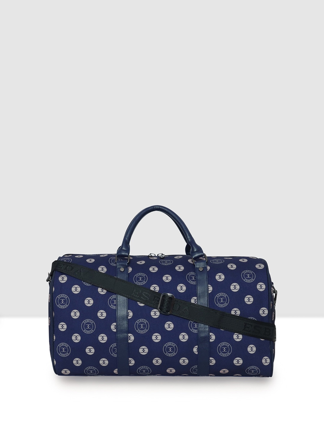 

ESBEDA Unisex Brand Logo Printed Large Duffel Bag, Navy blue