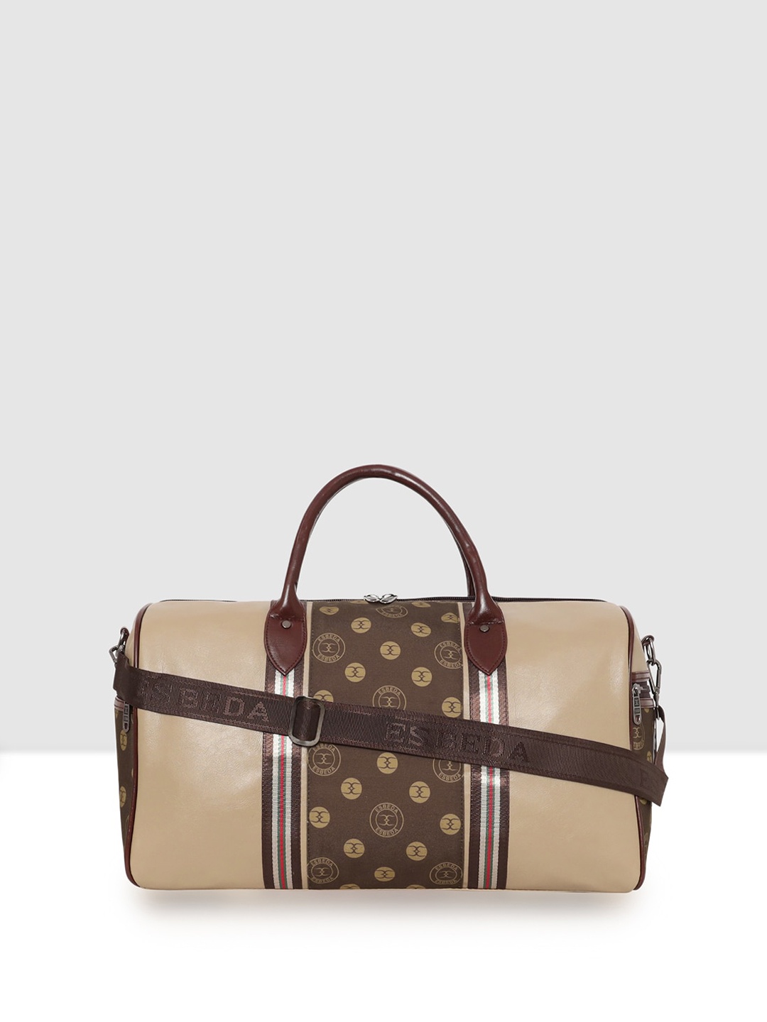 ESBEDA Printed Traveller Duffel Bag, Beige