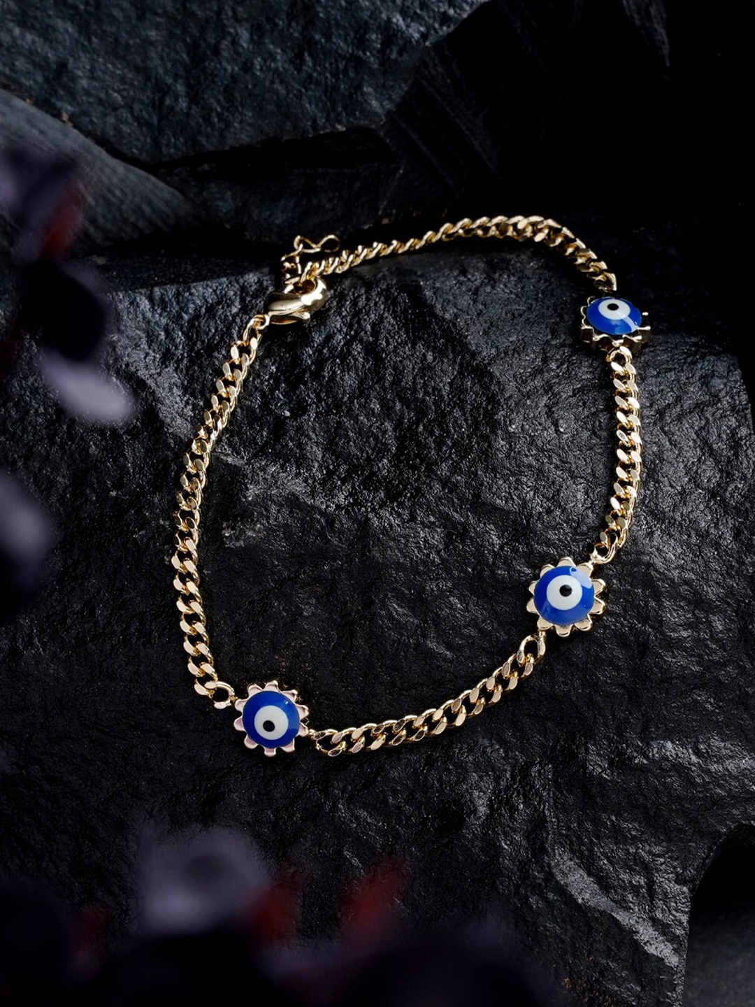 

SWASHAA Men Gold-Plated Wraparound Bracelet