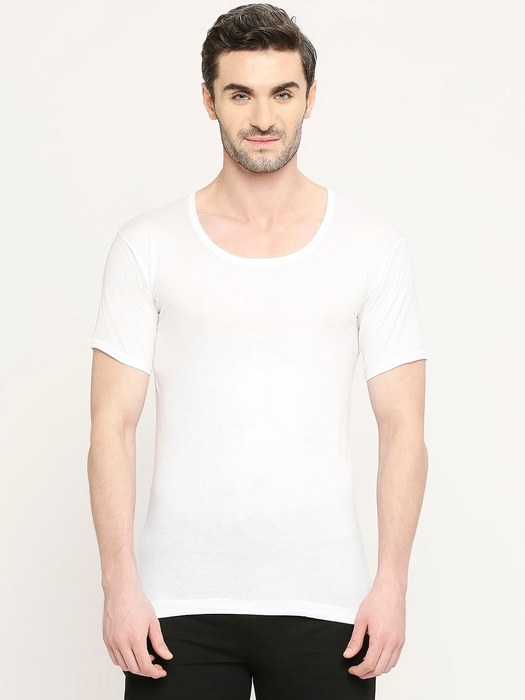 

VIP Bonus Premium Pack Of 2 Pure Cotton Undershirt Vests, White