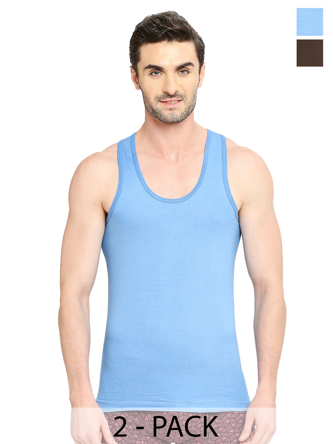 

VIP Pack Of 2 Assorted Pure Cotton Innerwear Vests VP-MI-VS-SPCRN-10P-PO5-80