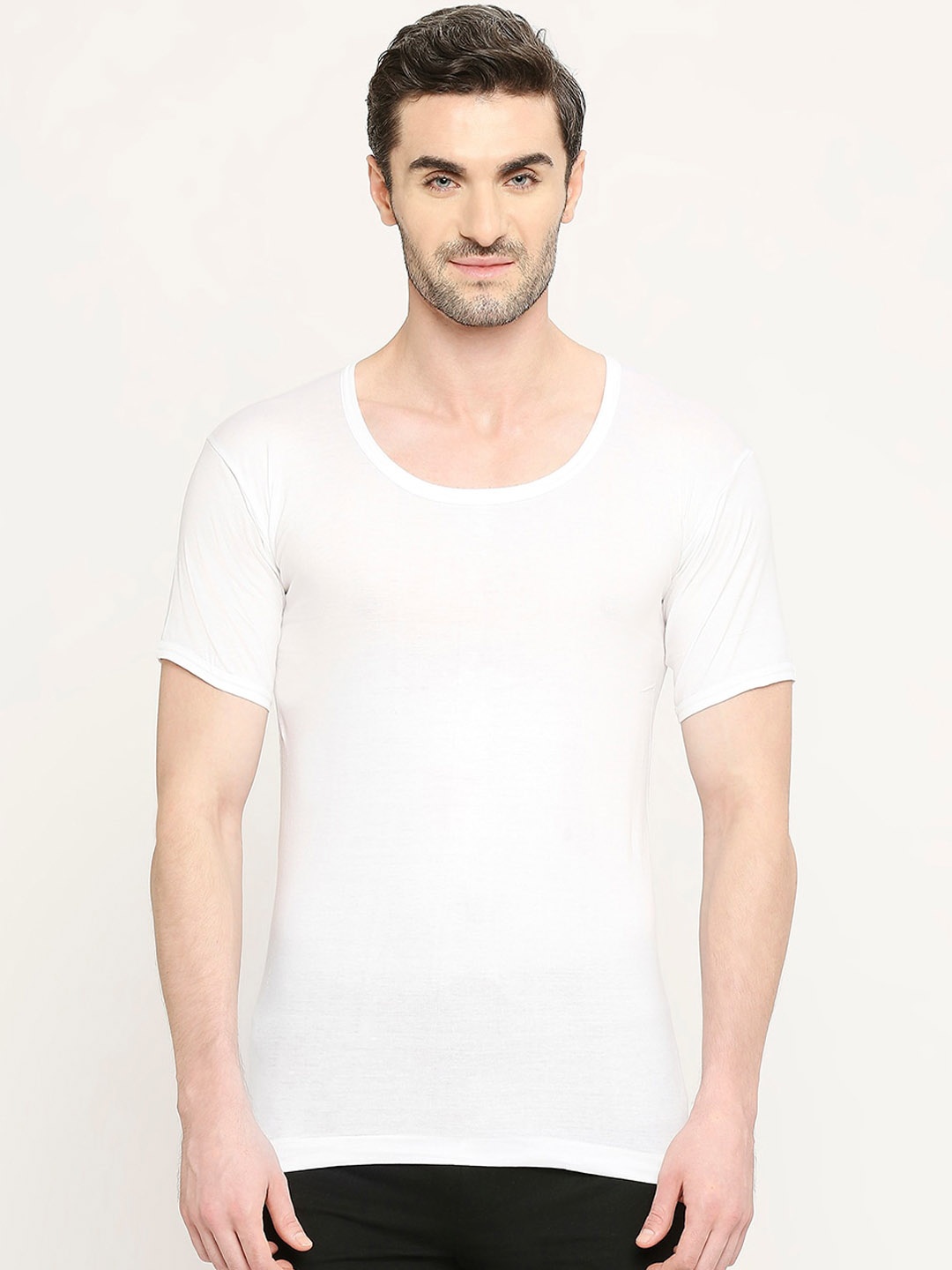 

VIP Men Pack Of 4 Pure Cotton Undershirt Vests VP-MI-VS-PRRS2-2X5-PO4-95, White