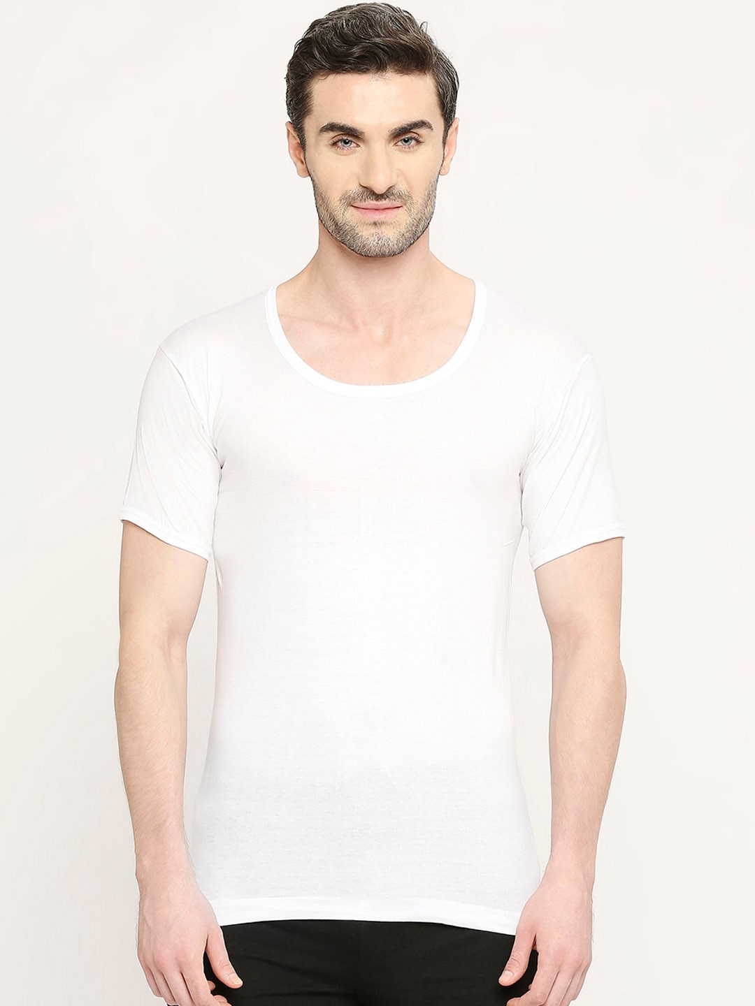 

VIP Pack of 4 Cotton Innerwear Vests, White