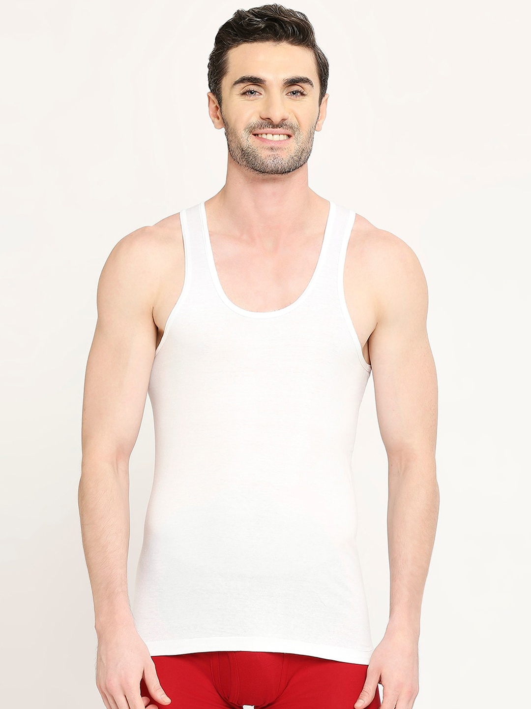 

VIP Pack Of 2 Cotton Undershirt Vests, White