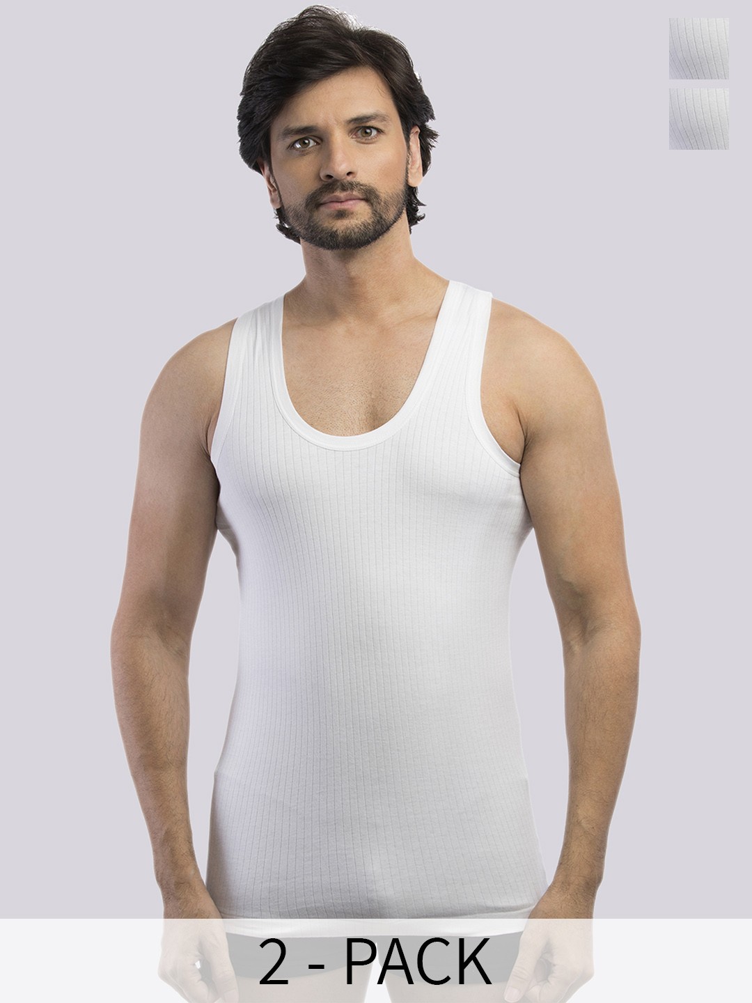 

VIP Pack Of 2 Sweat Absorbency Pure Cotton Basic Innerwear Vests, White
