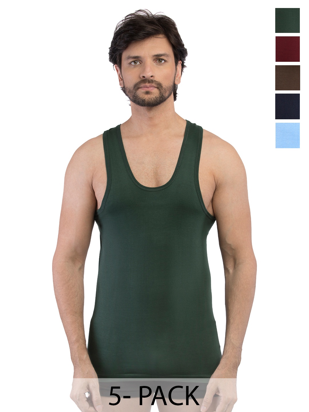 

VIP Men Pack of 3 Assorted Cotton Innerwear Vests VP-MI-VS-SPCRN-10P-PO5-75