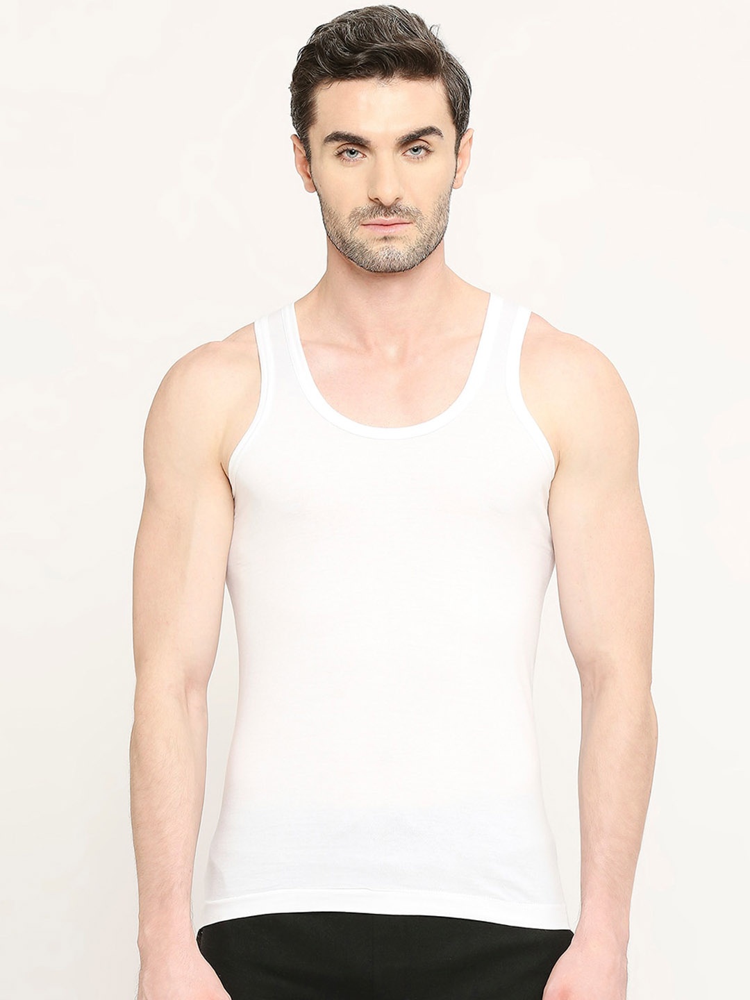 

VIP Pack Of 3 Cotton Undershirt Vests, White