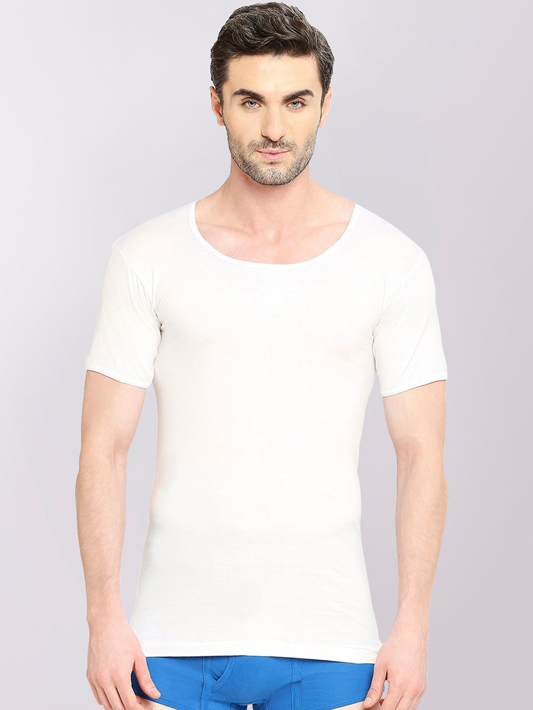 

VIP Men Pack of 2 Cotton Innerwear Vests, White