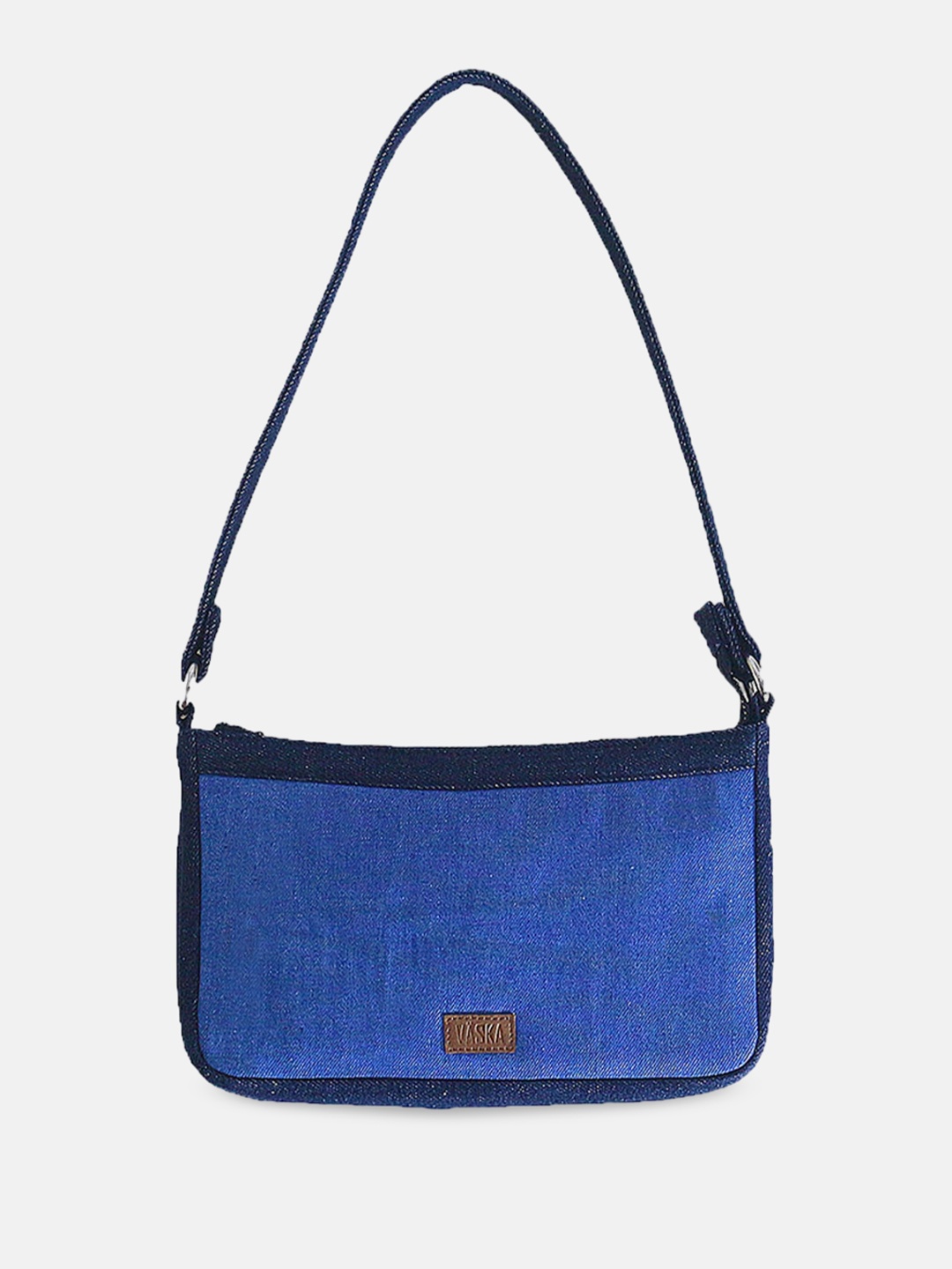 

VASKA Denim Baguette Bag, Blue