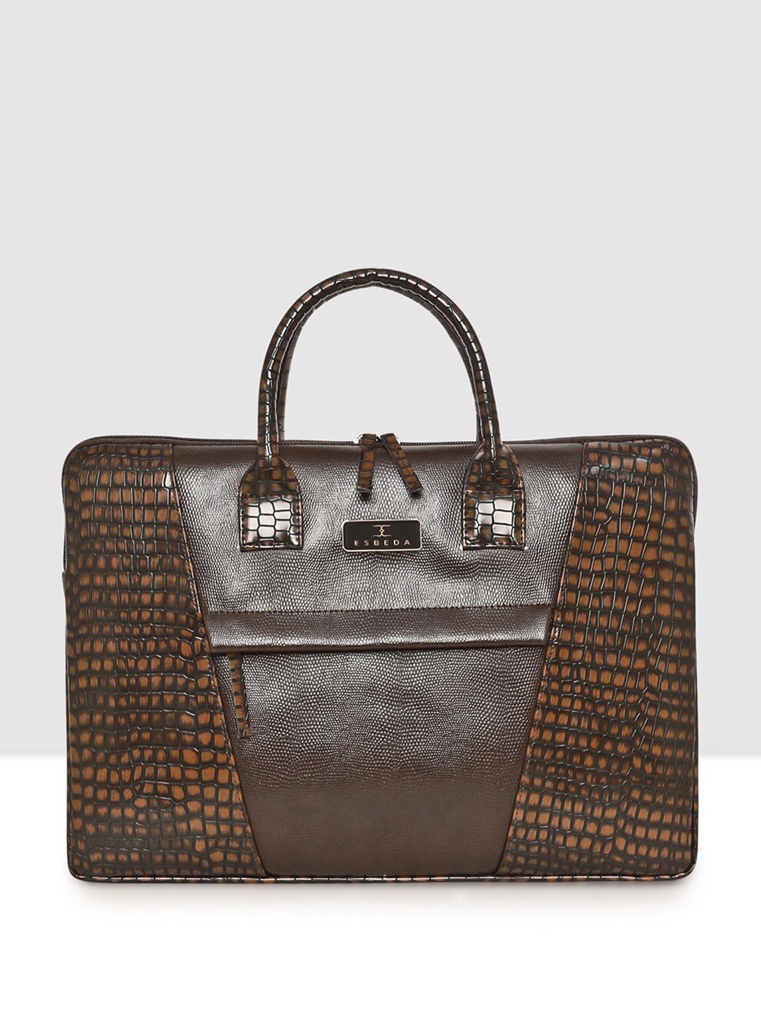 

ESBEDA Unisex Textured Laptop Sleeve, Brown