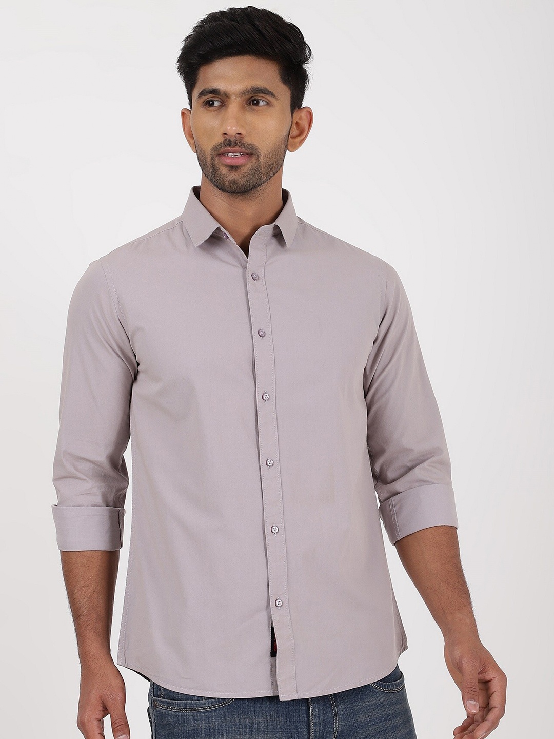 

Gavin Paris Spread Collar Long Sleeves Cotton Formal Shirt, Lavender