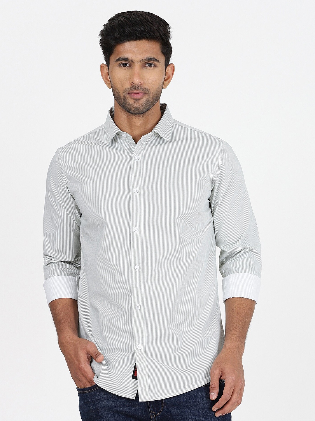 

Gavin Paris Printed Cotton Semiformal Shirt, White