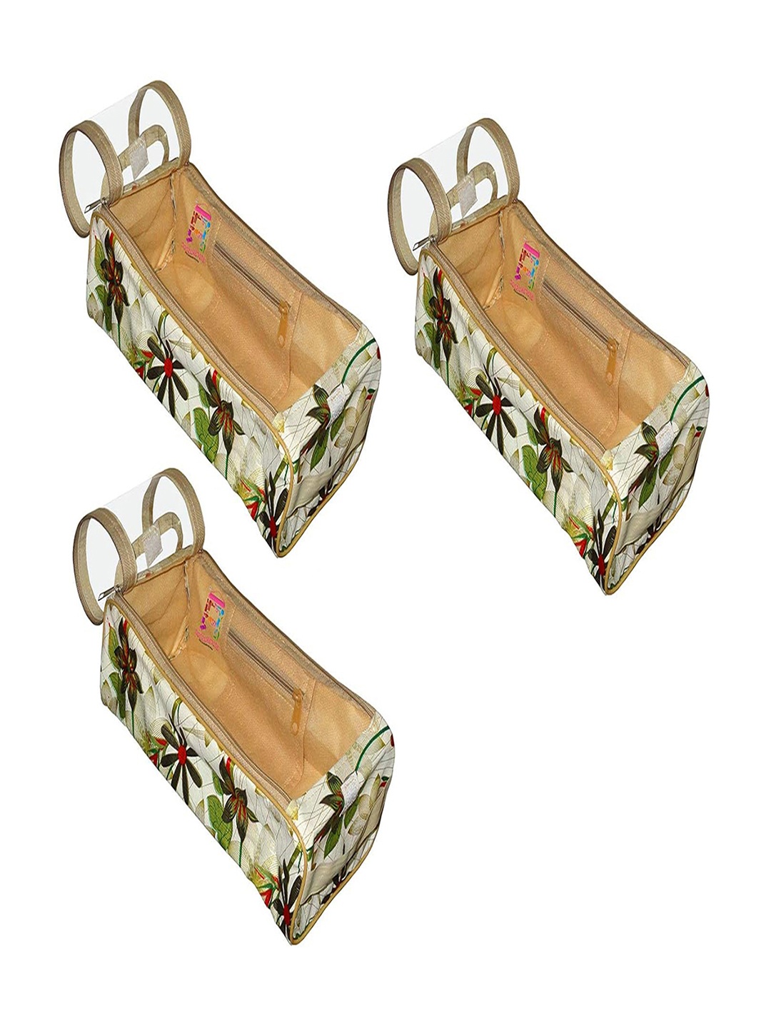 

atorakushon Cream & Red 3 Pieces Reusable Travel Shoe Storage Organisers