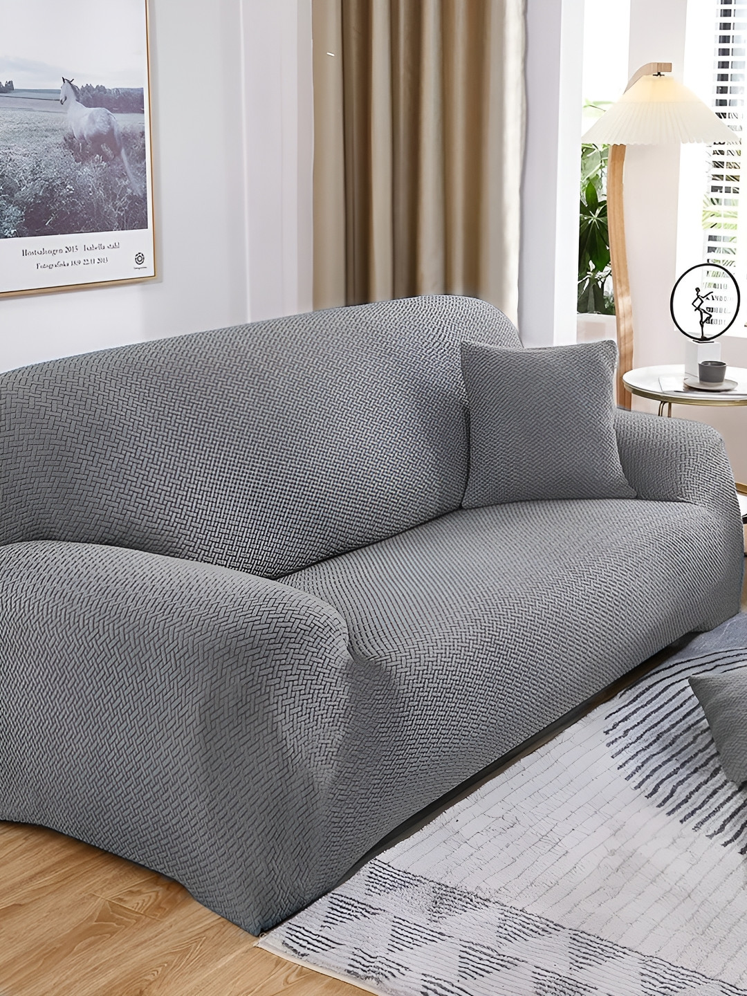 

Furshine Grey Sofa Cover Triple Seater