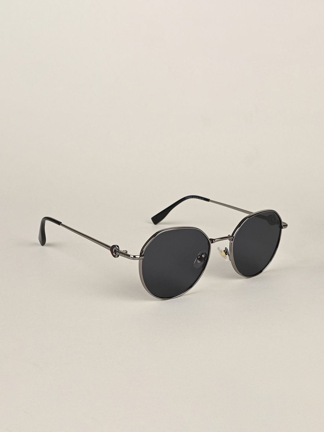 IDOR Unisex Round Sunglasses with UV Protected Lens IDOR-56042, Black
