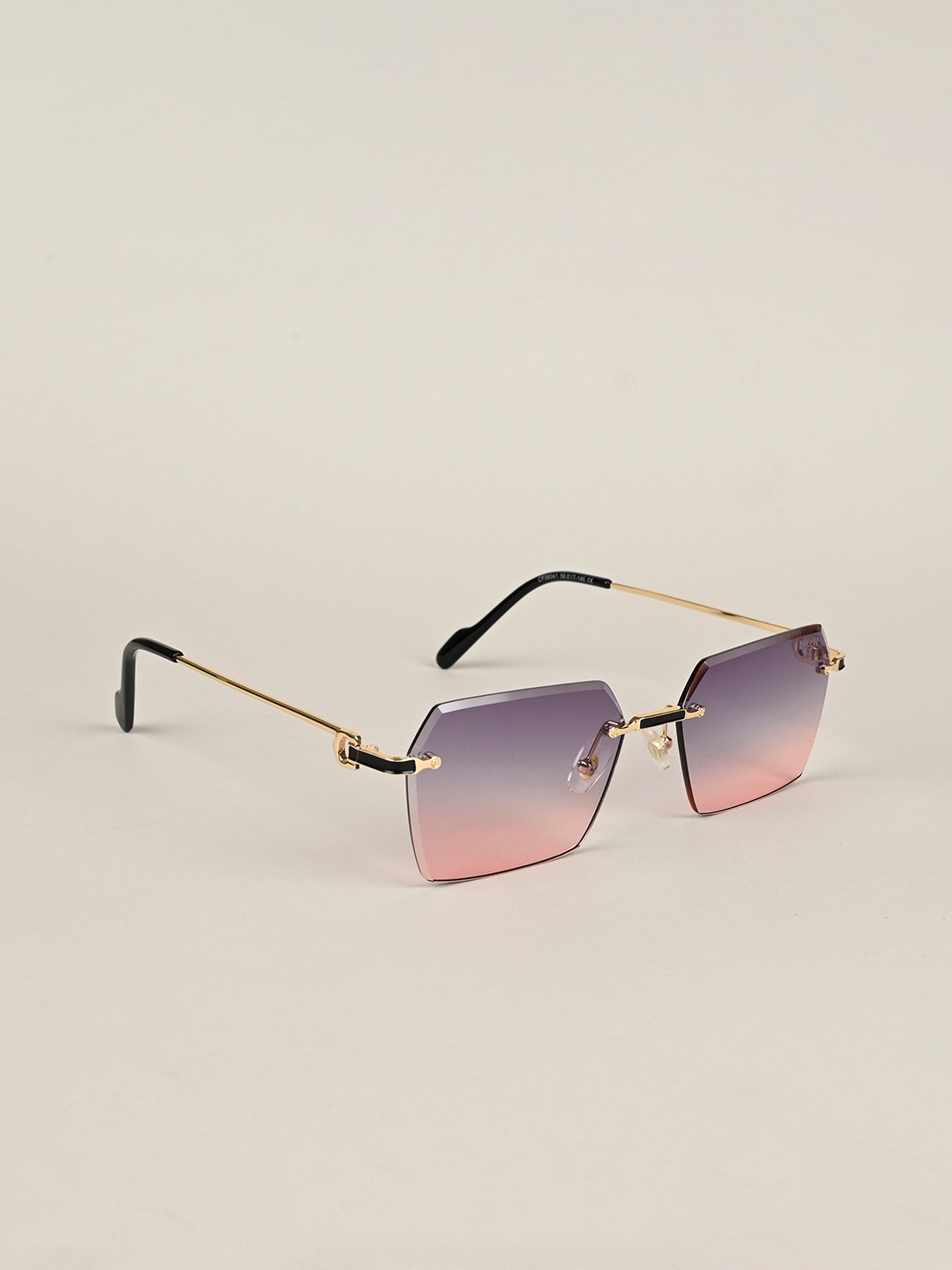 

IDOR Unisex Rectangle Sunglasses with UV Protected Lens IDOR-56041, Pink