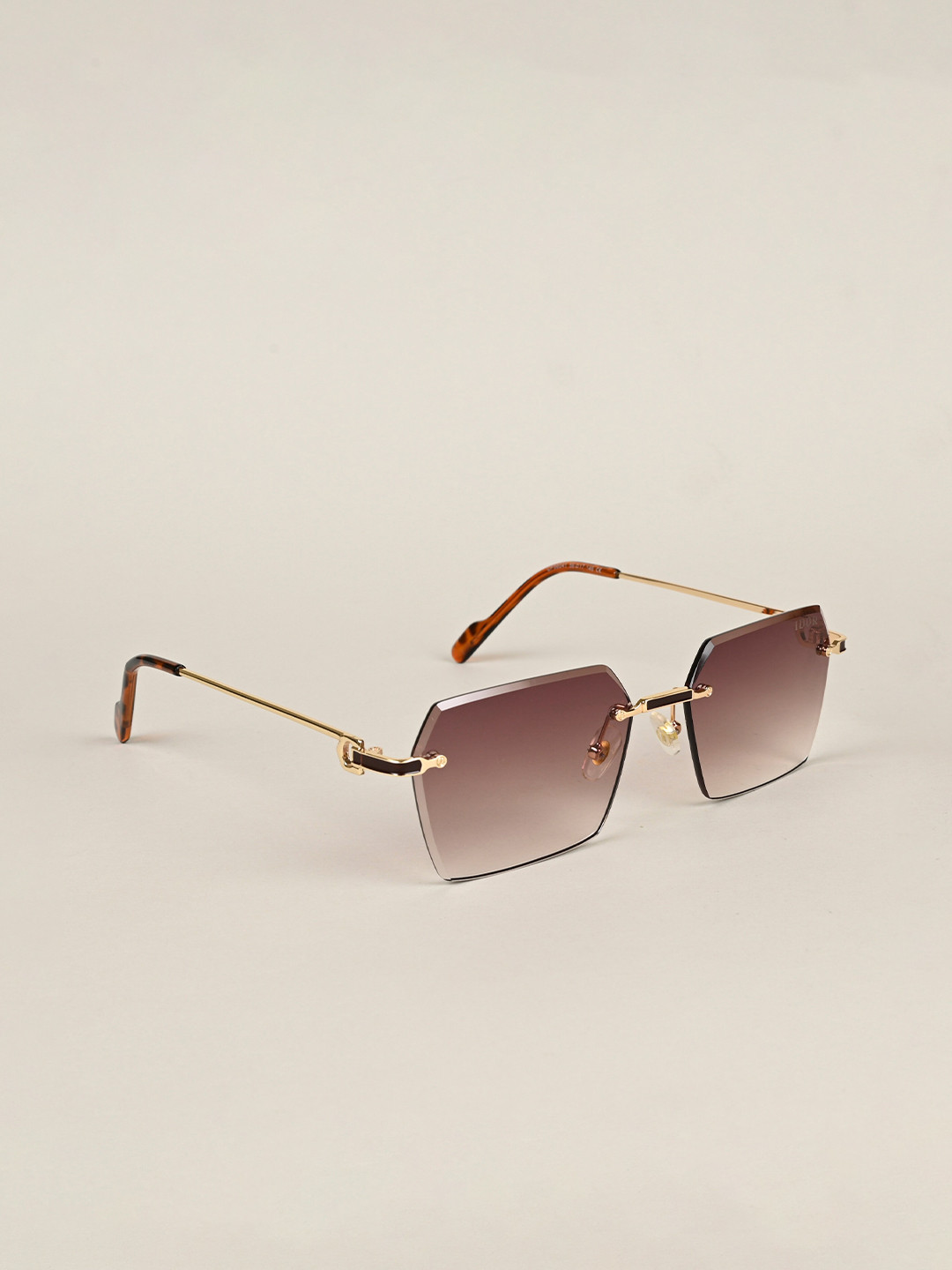 

IDOR Unisex Rectangle Sunglasses with UV Protected Lens IDOR-56041, Brown