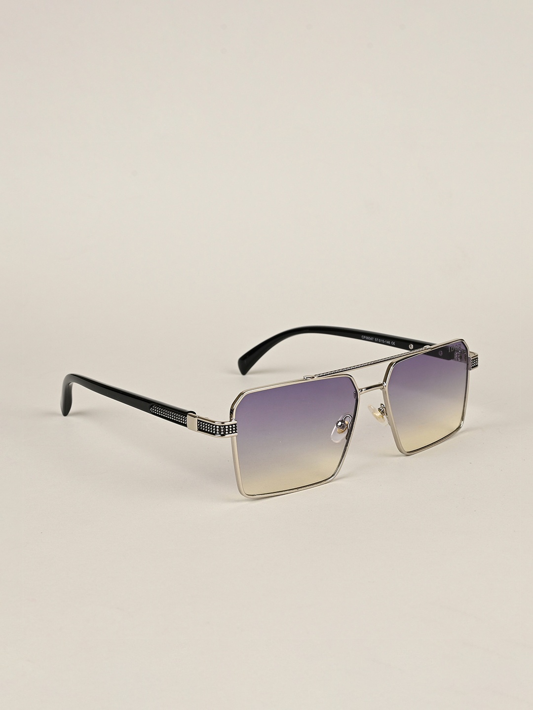 IDOR Unisex Square Sunglasses with UV Protected Lens IDOR-56047-, Blue