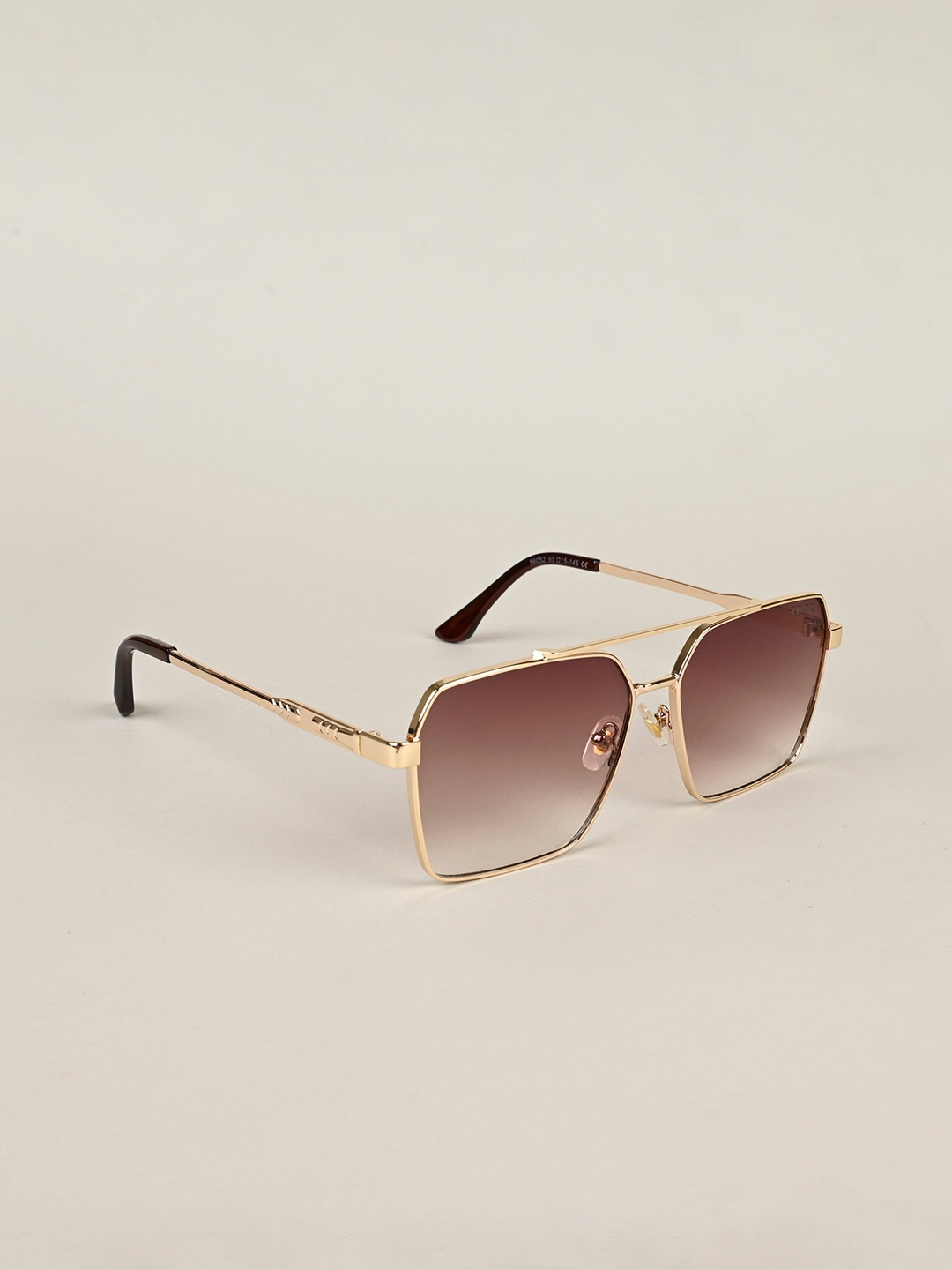 

IDOR Unisex Square Sunglasses with UV Protected Lens IDOR-56052, Brown