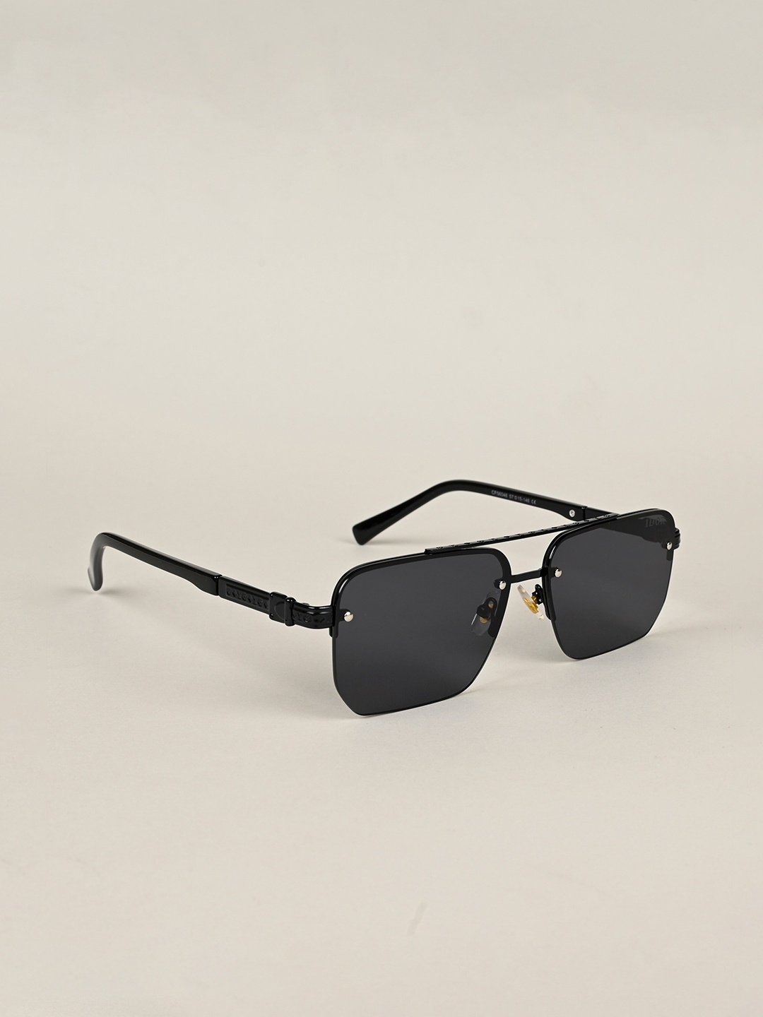 

IDOR Unisex Rectangle Sunglasses with UV Protected Lens IDOR-56046, Black