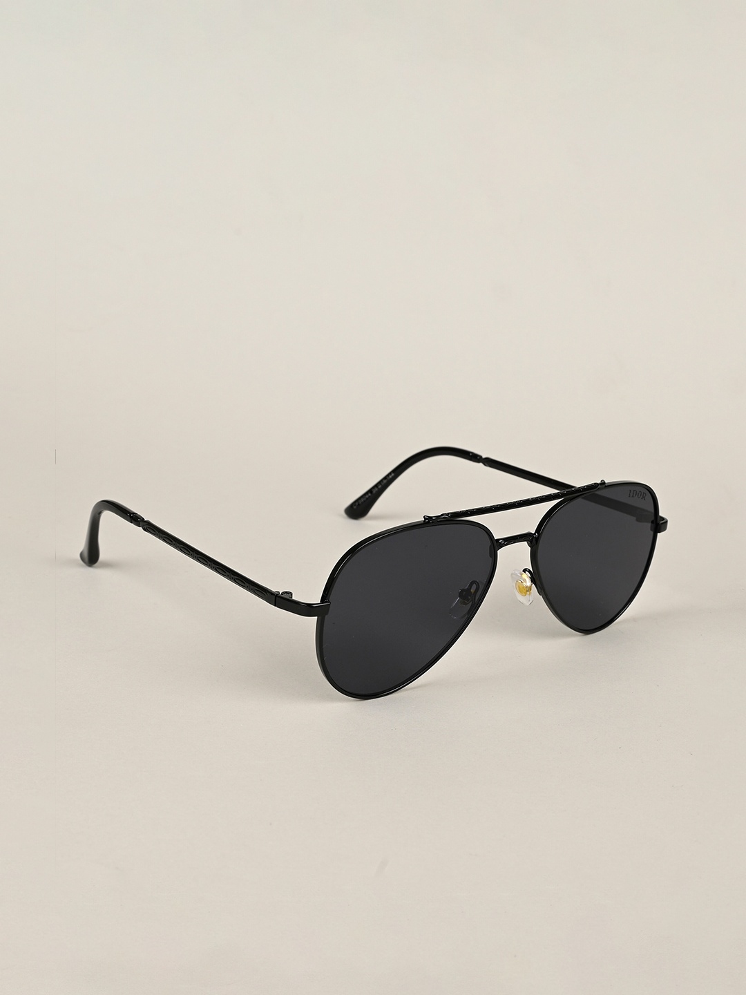 

IDOR Unisex Aviator Sunglasses with UV Protected Lens IDOR-56044, Black