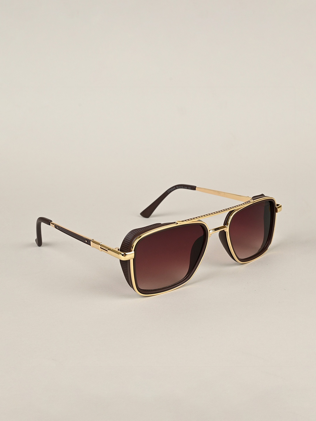 

IDOR Unisex Rectangle Sunglasses with UV Protected Lens IDOR-56045-, Brown