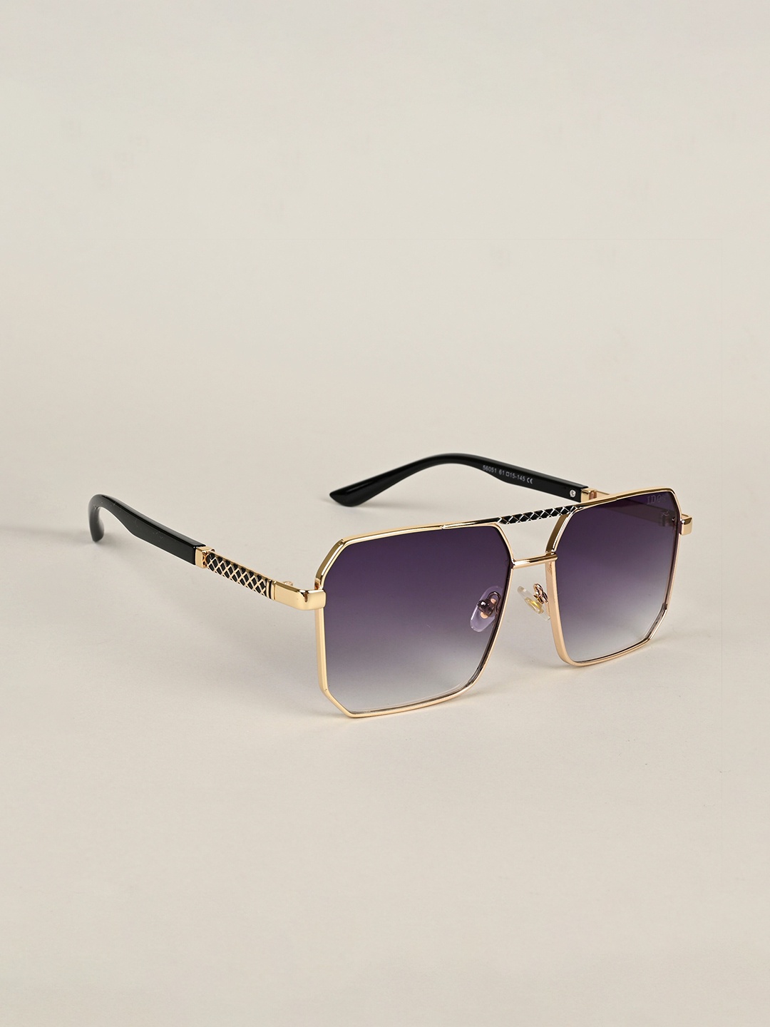 

IDOR Unisex Square Sunglasses with UV Protected Lens IDOR-56051, Grey