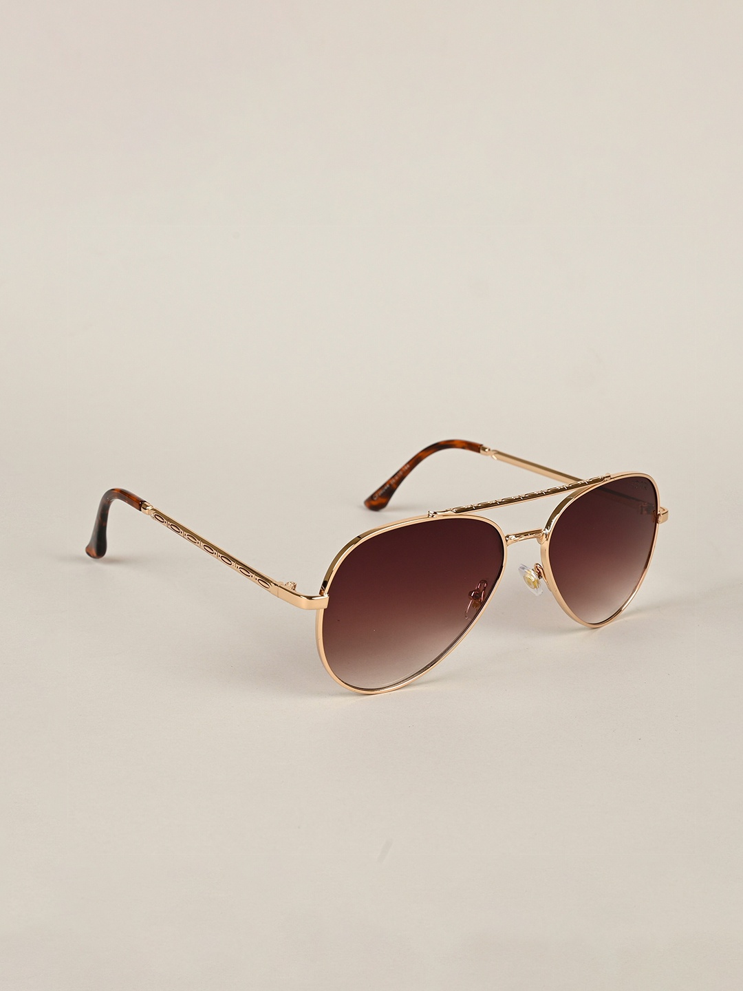 

IDOR Unisex Aviator Sunglasses with UV Protected Lens IDOR-56044-, Brown