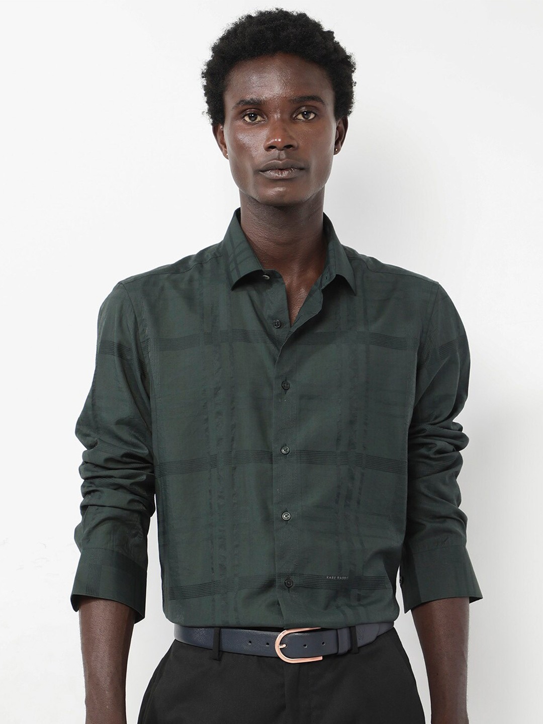 

RARE RABBIT Men Jerdo Regular Fit Spread Collar Shirt, Green