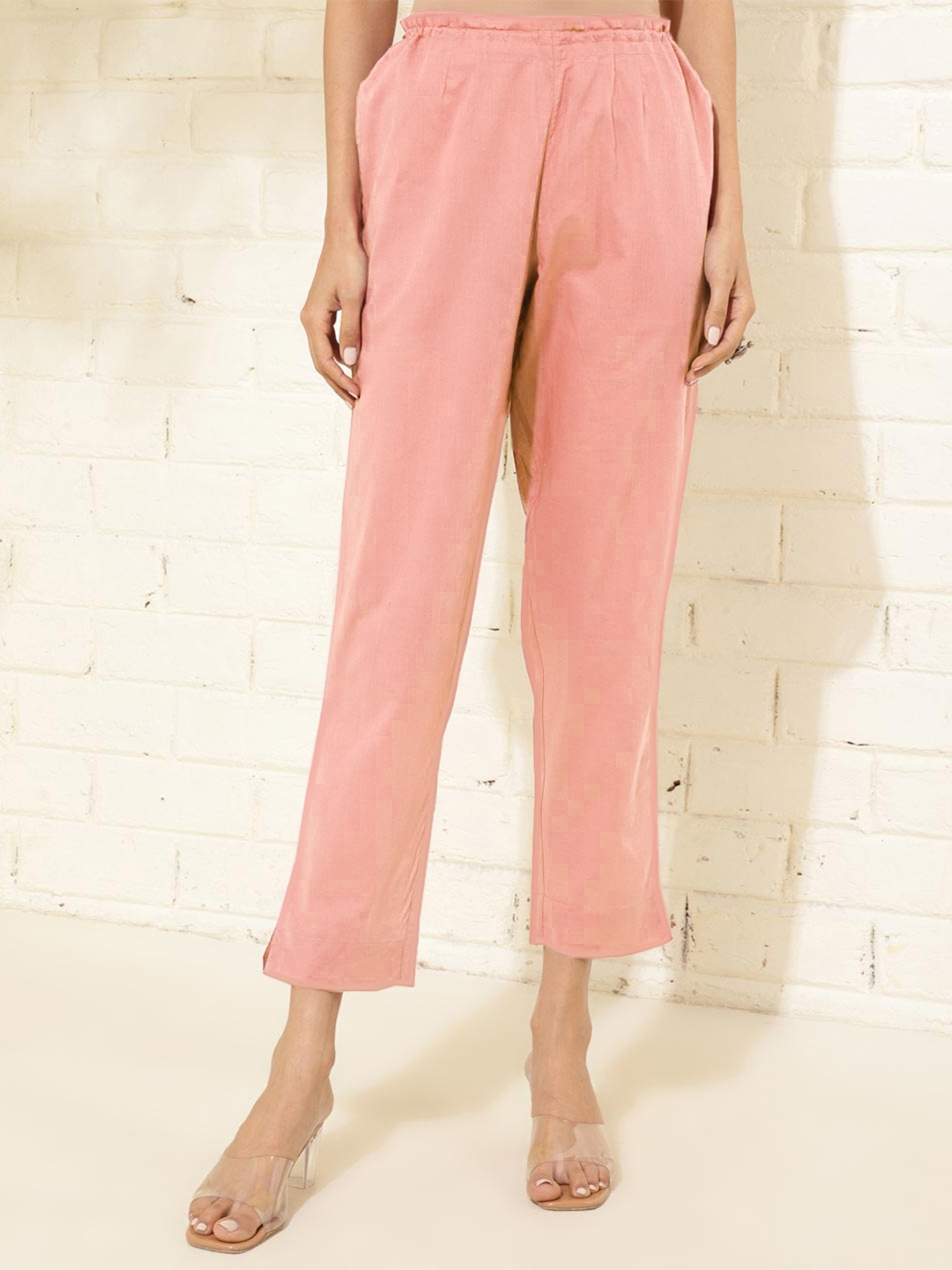 

Fabindia Women Cotton Trouser, Coral