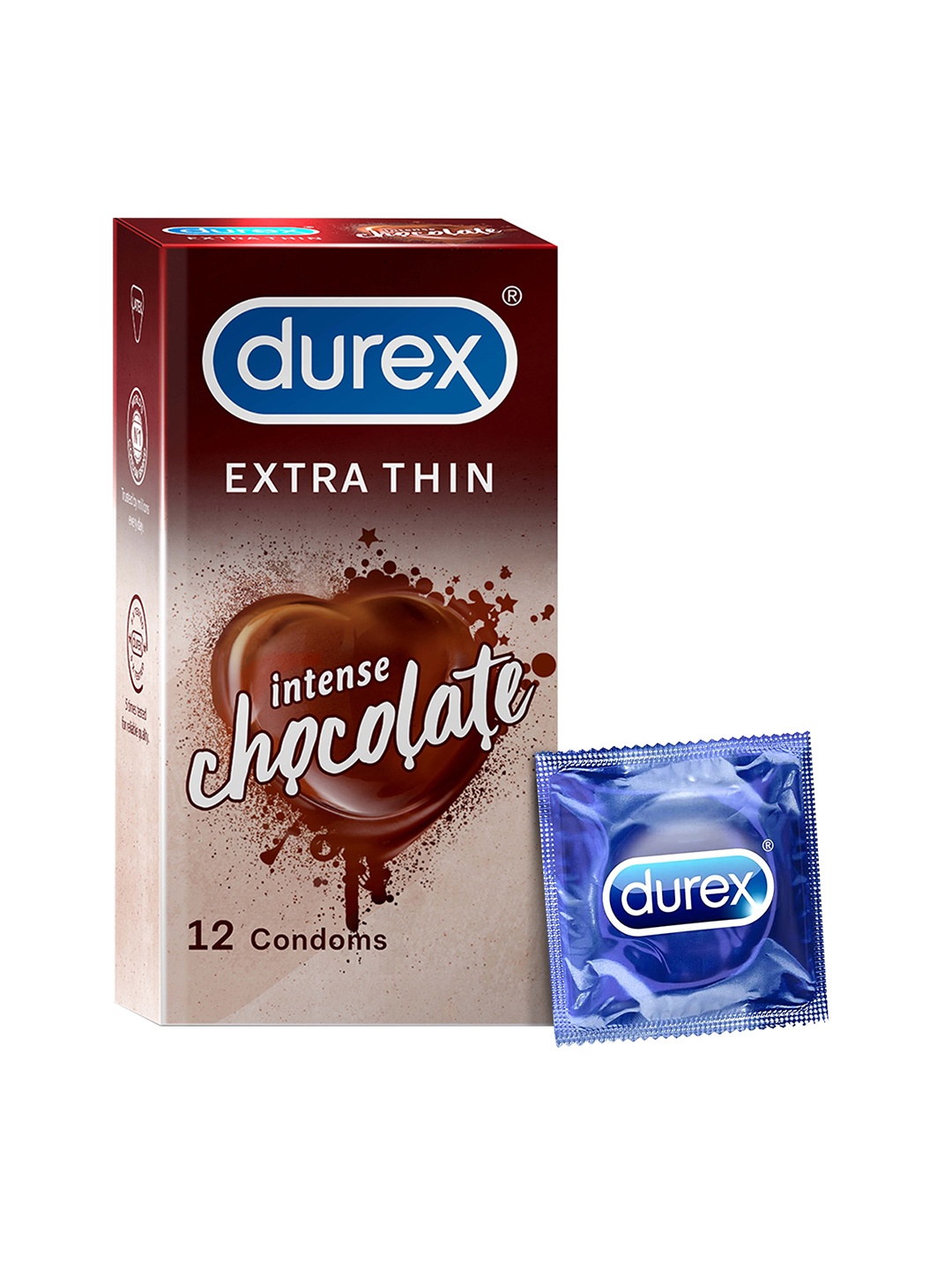 

Durex Extra Thin Intense Chocolate Flavoured Condoms - 12 Pcs, Brown
