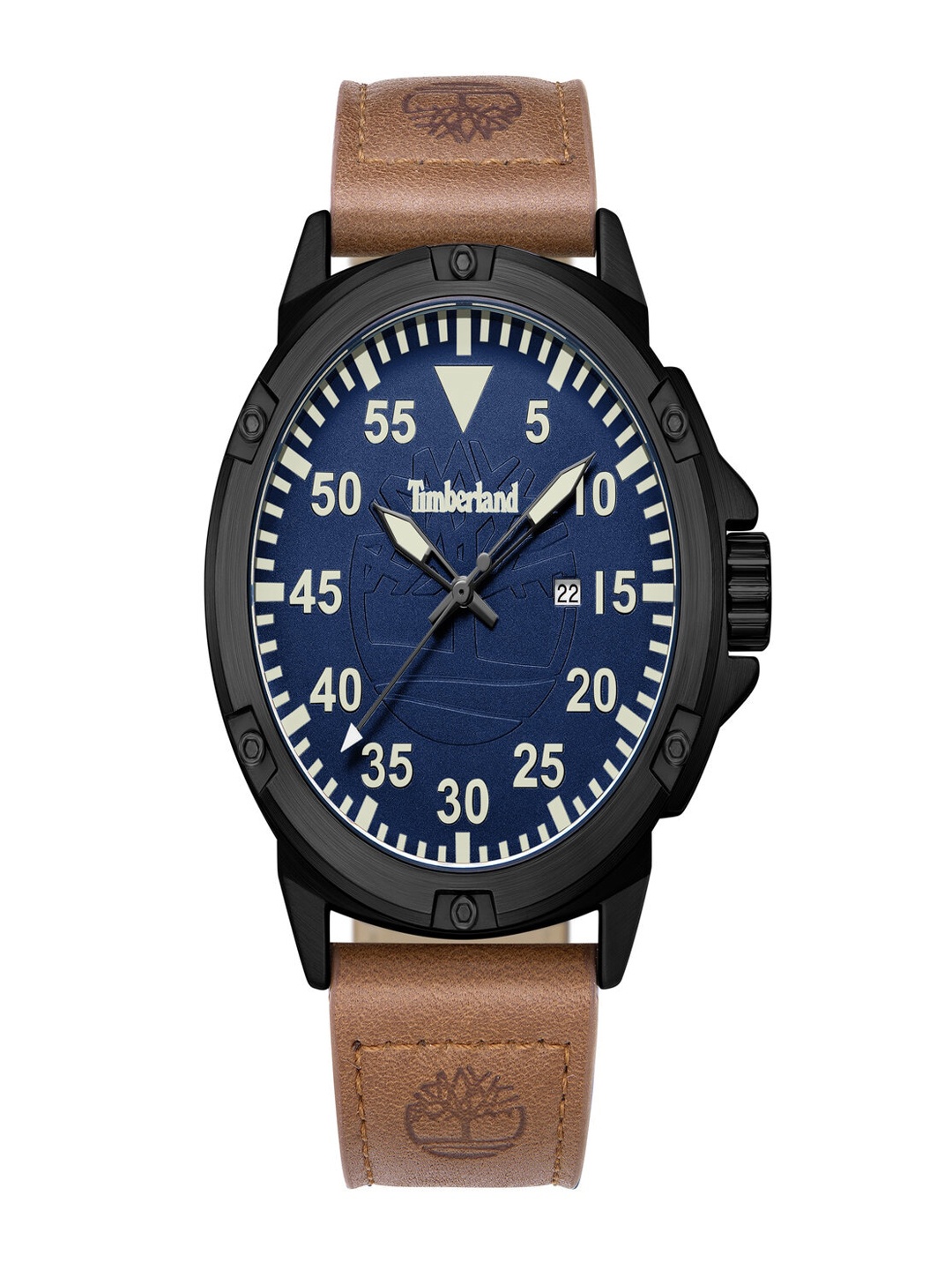 

Timberland Weymont-Z Men Leather Round Water resistance Analogue Watch TDWGB9002803, Brown