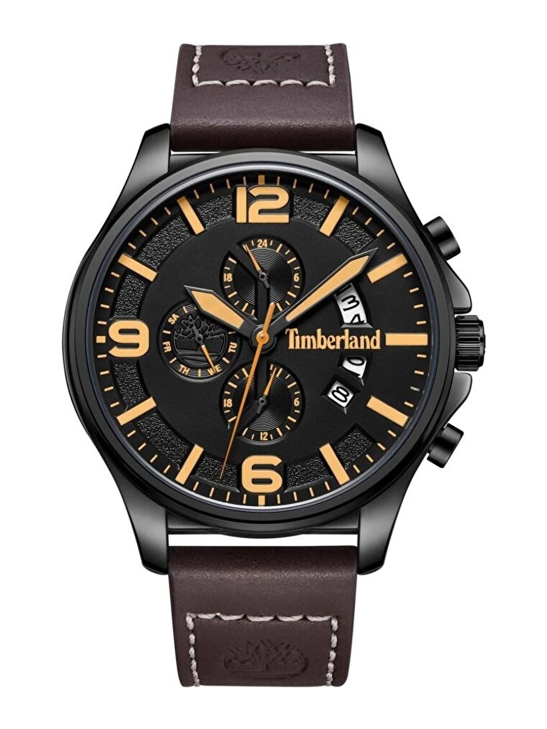 

Timberland Woburn Men Leather Analogue Watch TDWGF2183201, Black
