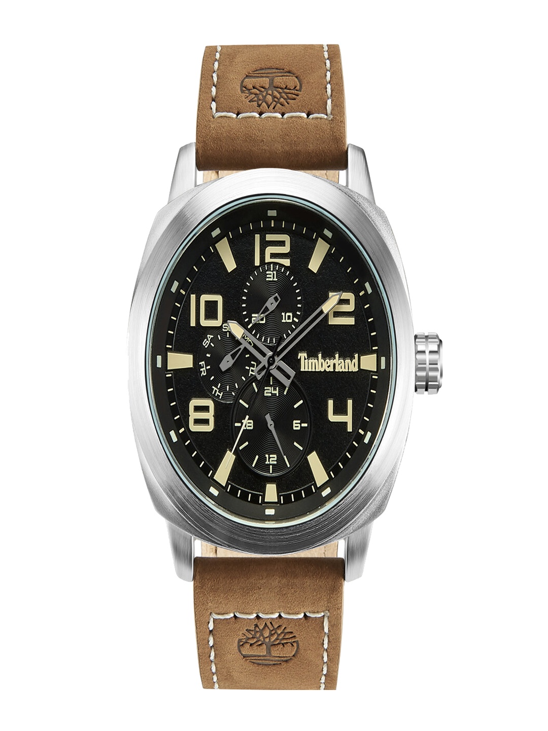 

Timberland Brantford-Z Men Leather Analogue Watch TDWGF9001702, Black