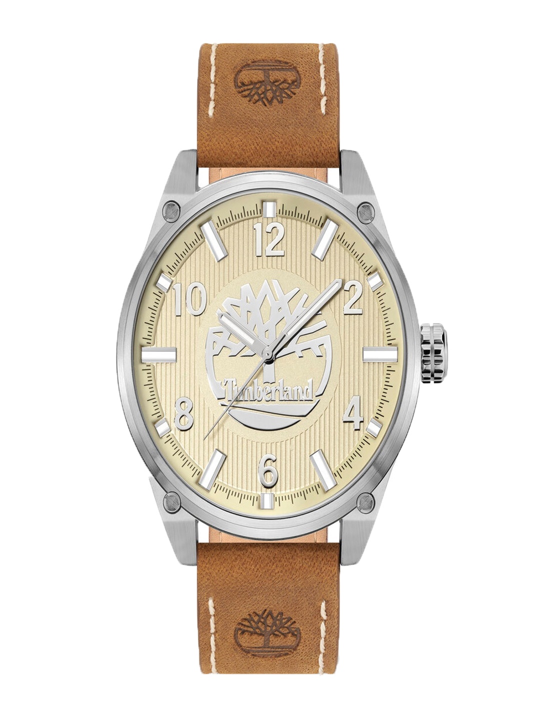 

Timberland Caratunk-Z Men Leather Analogue Watch, Beige