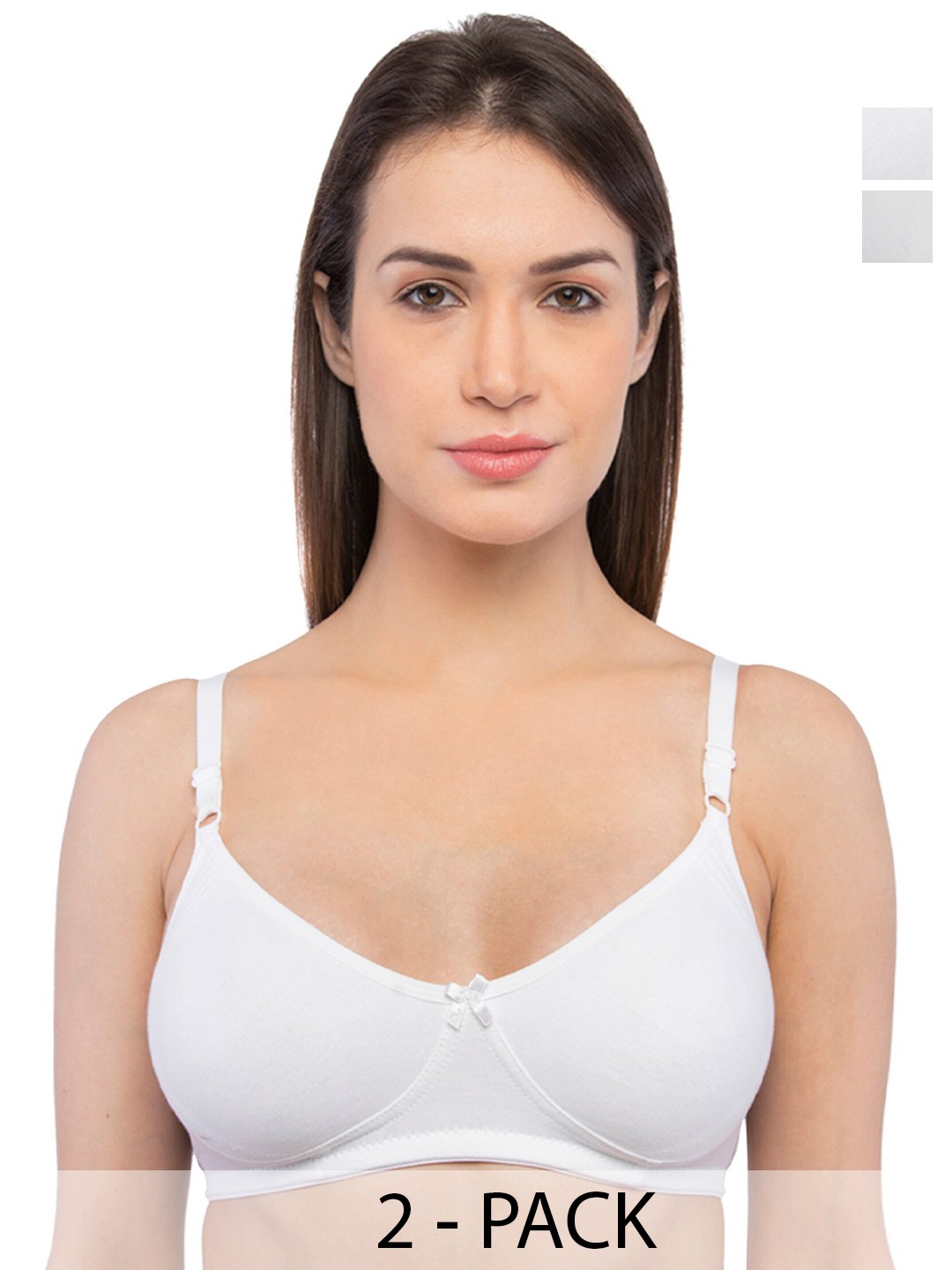 

Feelings Pack of 2 Cotton Everyday Bra - Full Coverage, White