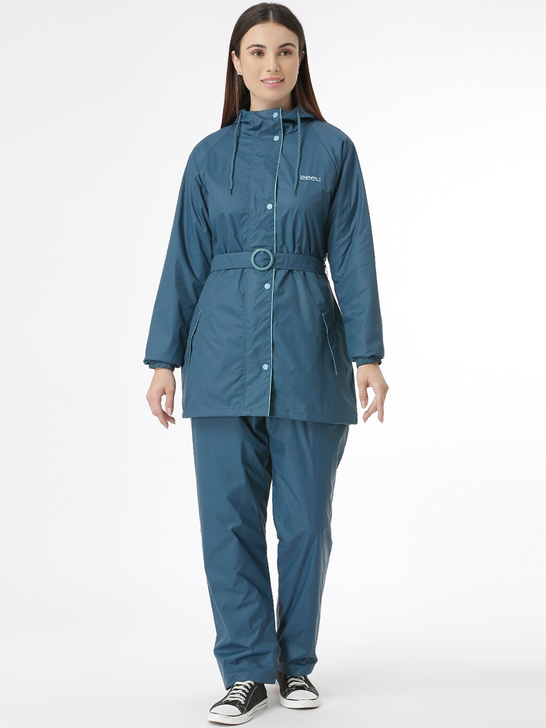 

Zeel Women Hooded Rain Suit, Teal