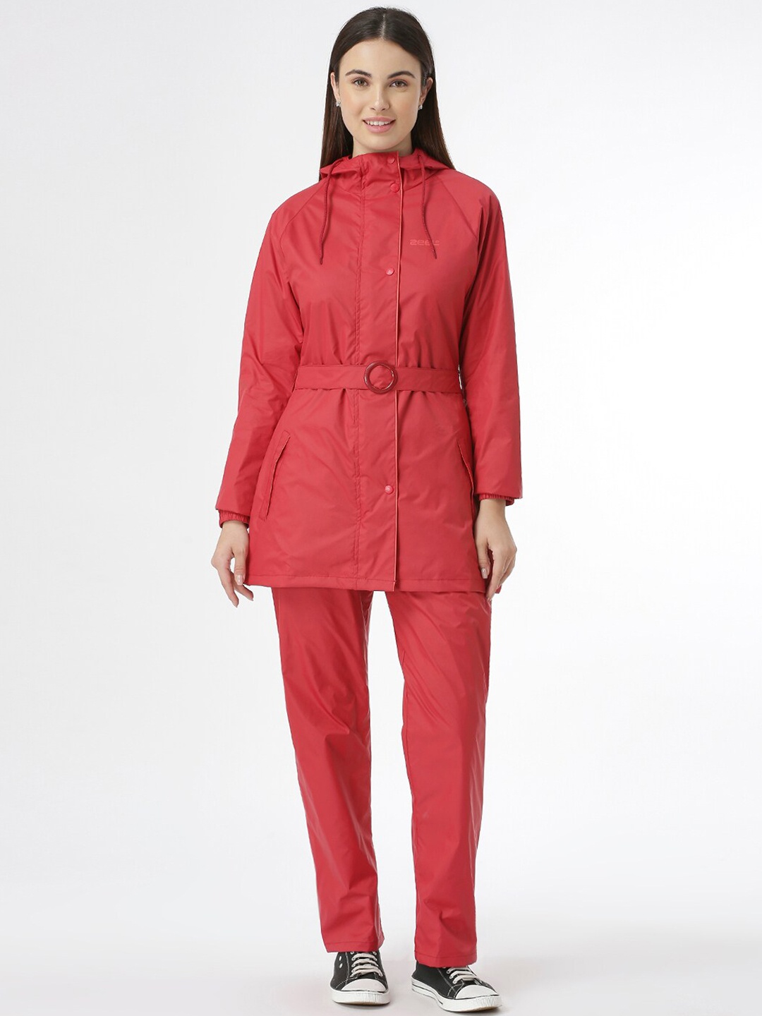 

Zeel Women Hooded Rain Suit, Red