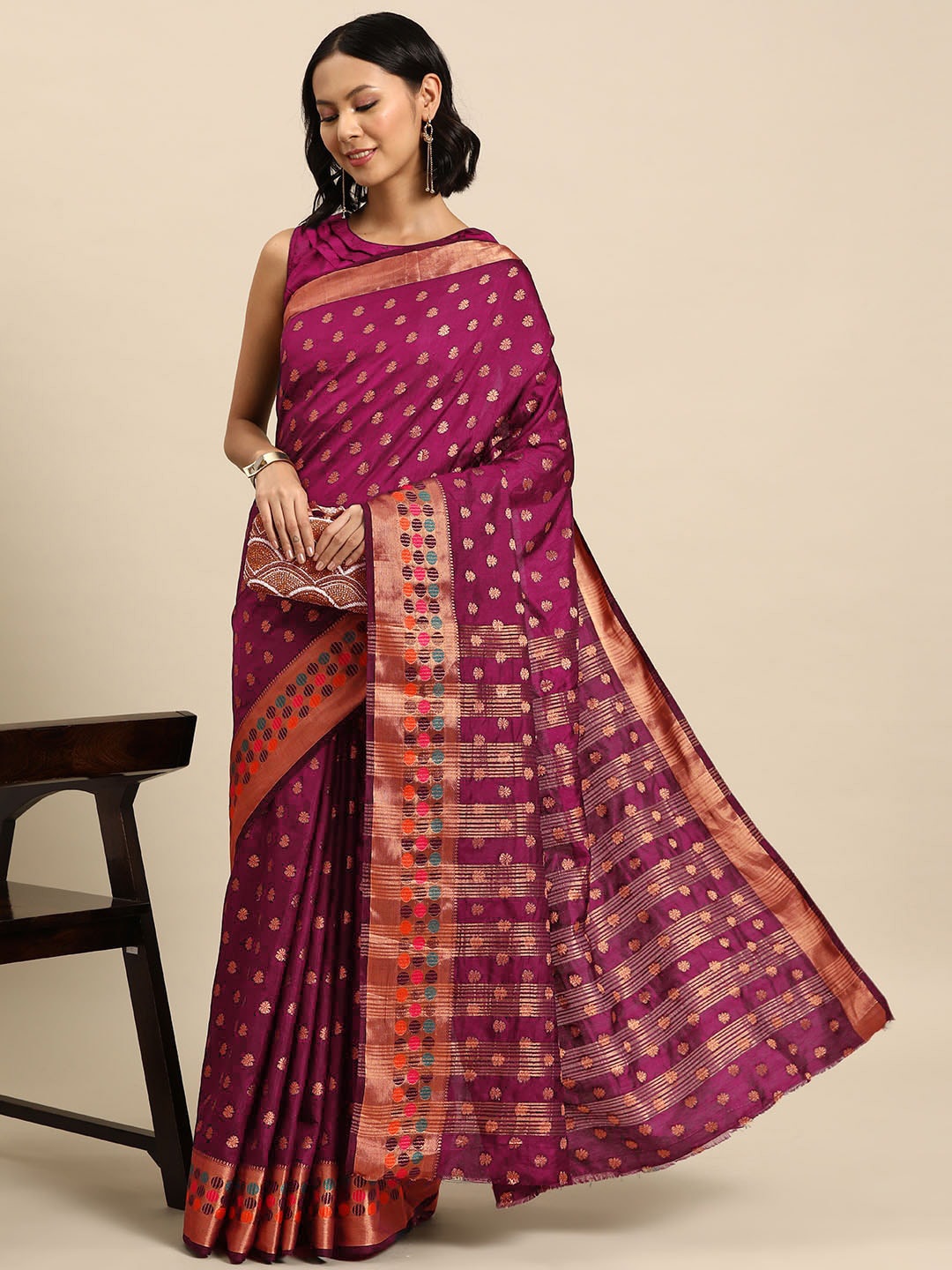 

Chhabra 555 Women Sarees, Purple