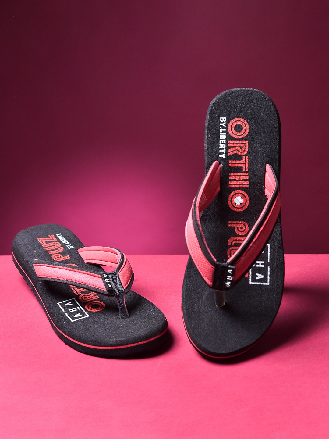 

Liberty Women Printed Thong Flip-Flops, Red