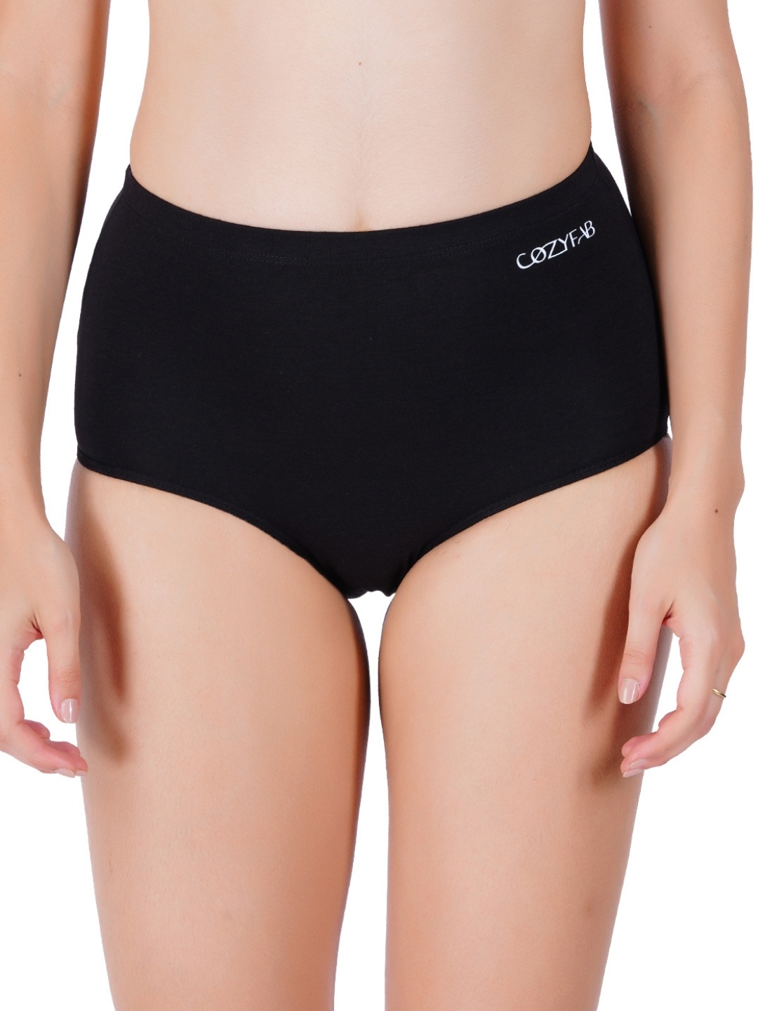 

CozyFab Women Anti-Odour High-Rise Hipster Briefs, Black