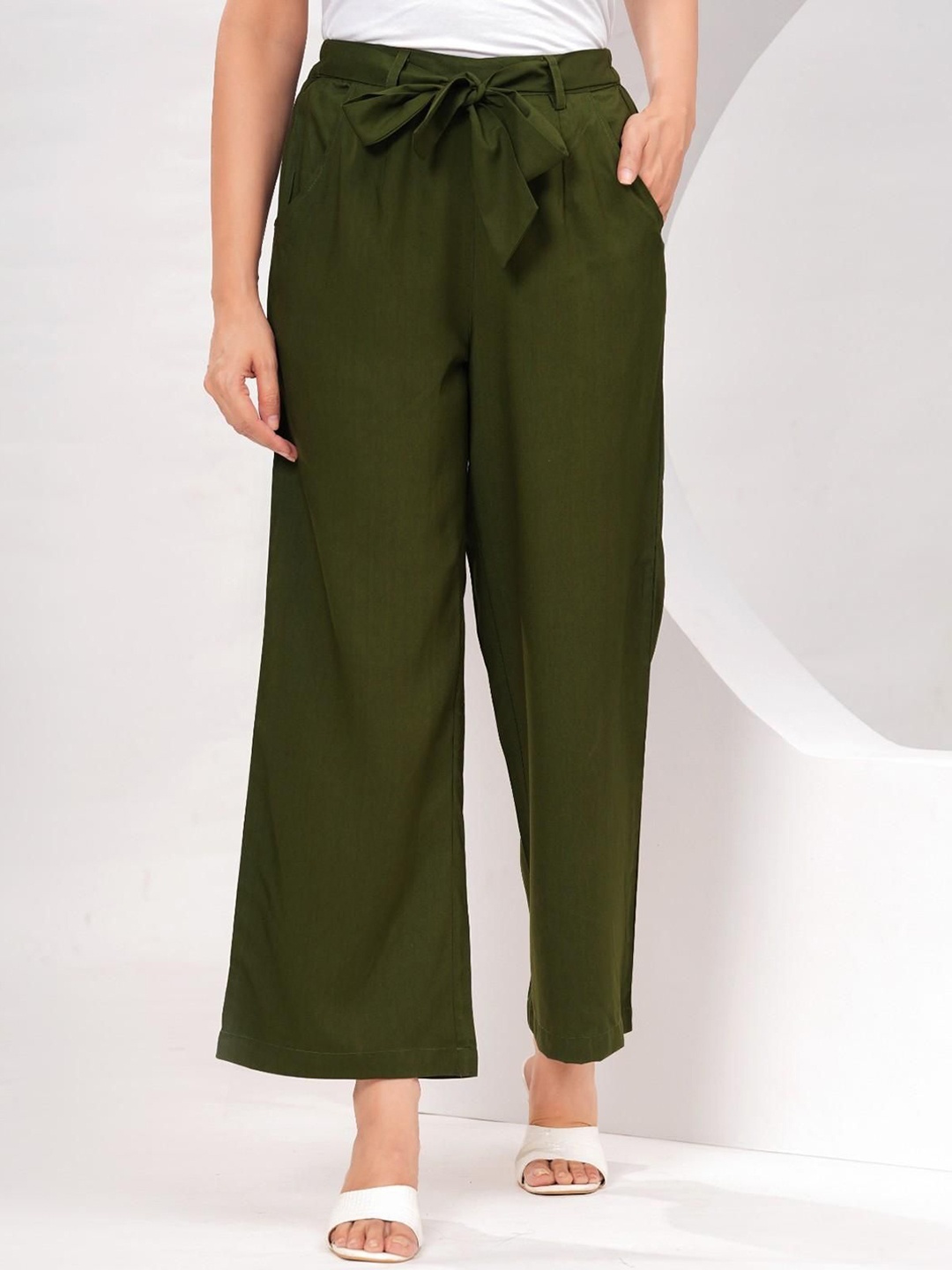 

ETC Relaxed Fit Culottes Trouser, Green