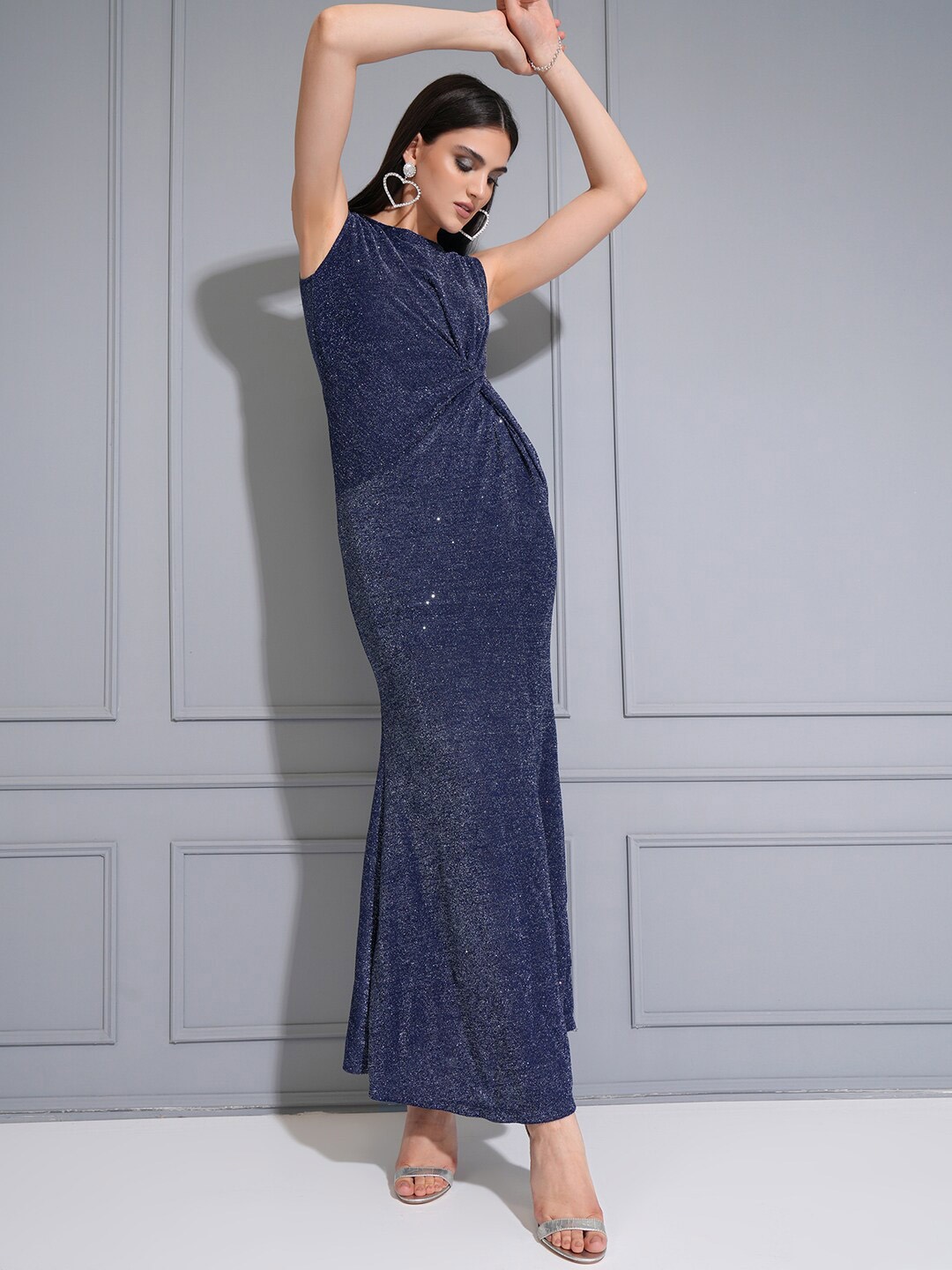 

Tokyo Talkies Embellished Maxi Dress, Navy blue