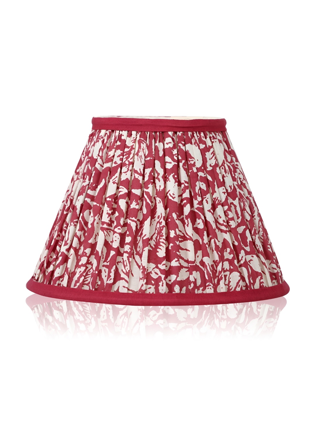 

Lampenschirm India Red Printed Cotton Traditional Frusturical Shaped Table Lamp Shade