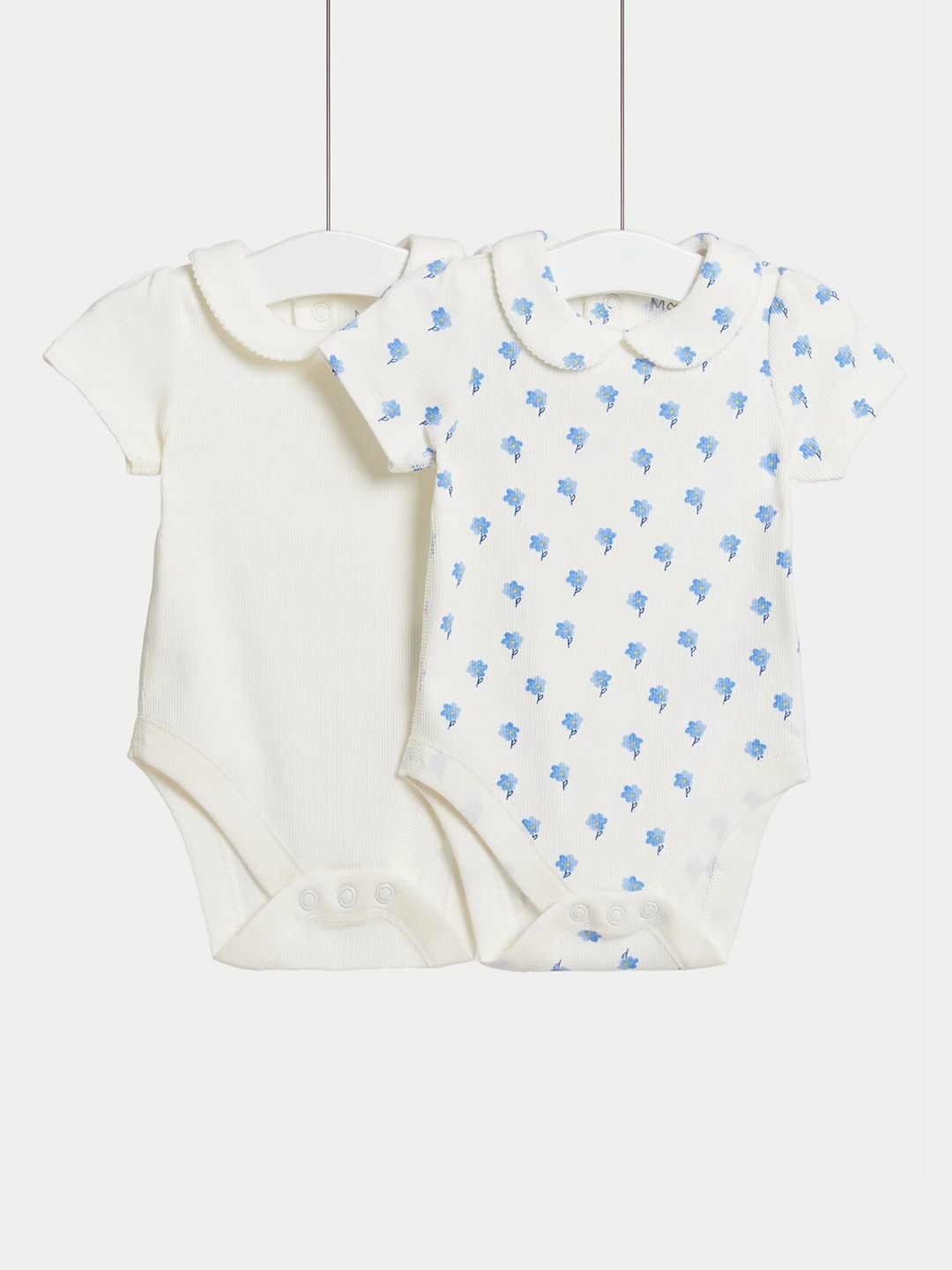 

Marks & Spencer Girls Pack Of 2 Cotton Bodysuits, White