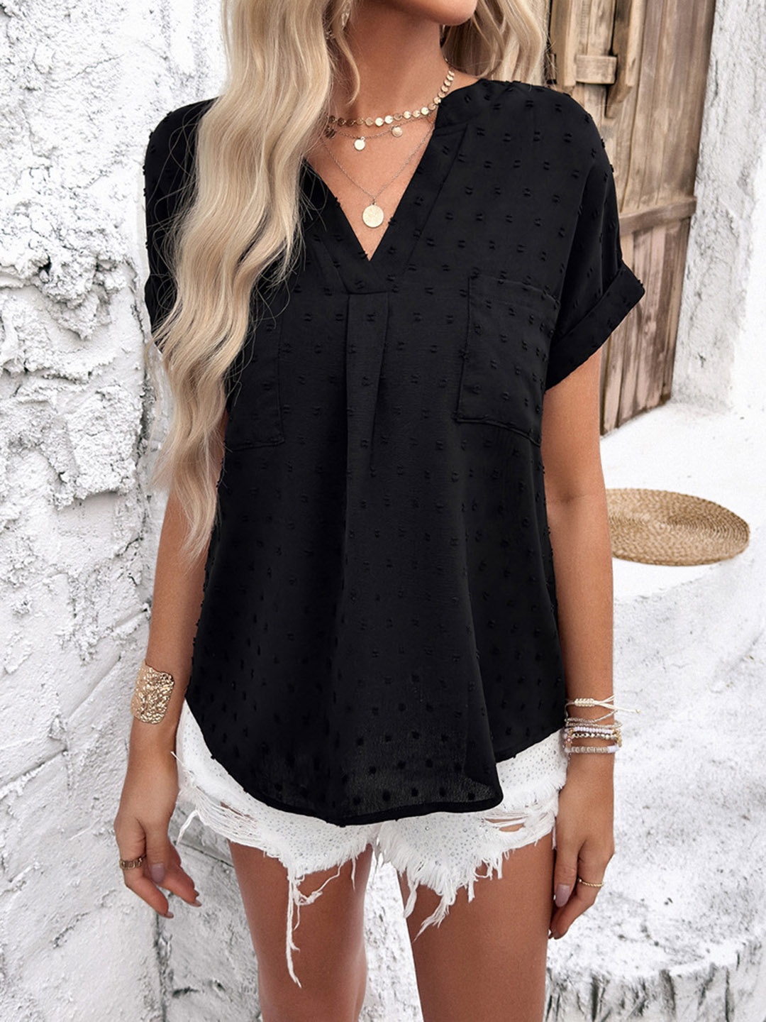 

all about you Shirt Style Top, Black